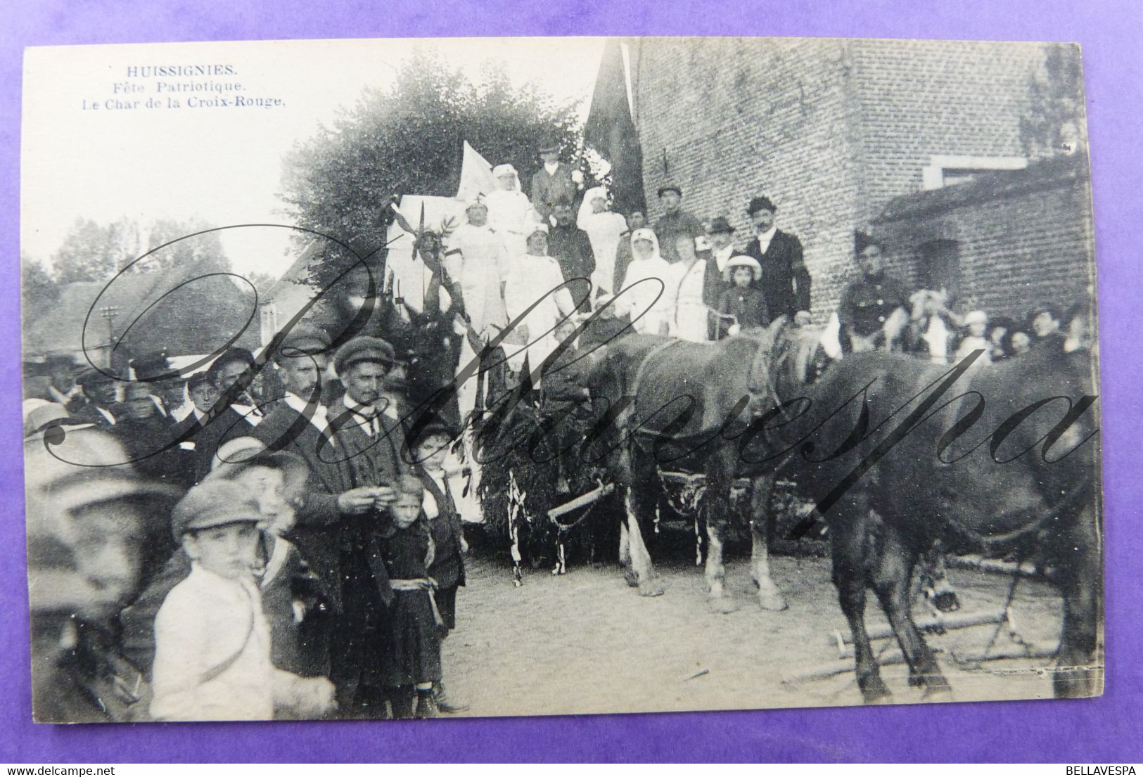 Huissignies. Char Croix-Rouge Praalwagen Rode Kruis Red Cross - Chièvres