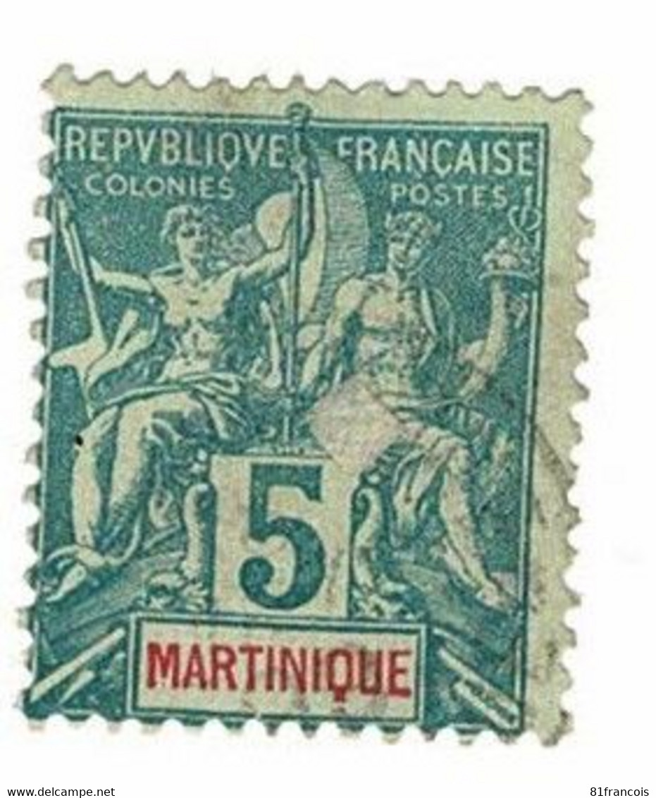 MARTINIQUE N° 34 Oblitéré Cote 2.75€ - Used Stamps