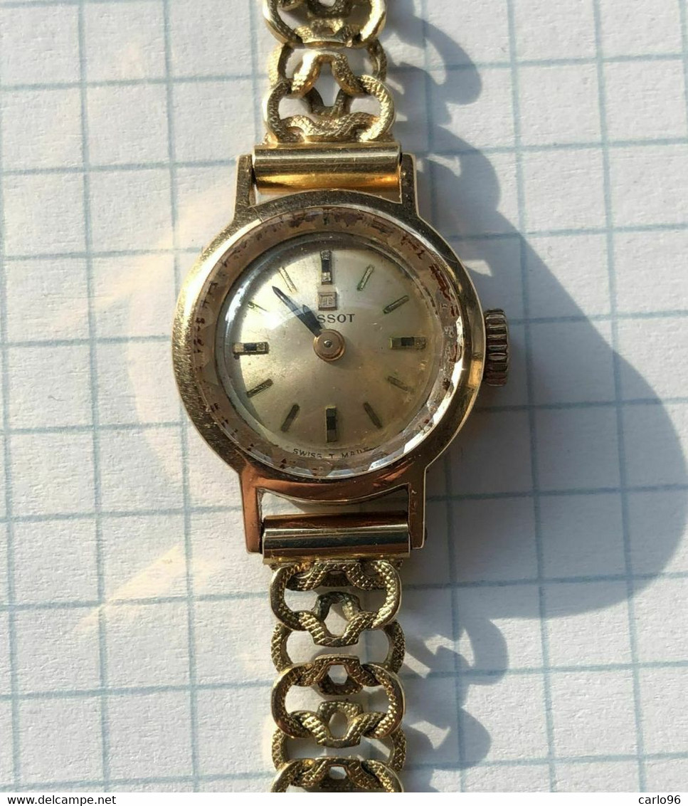 TISSOT OROLOGIO DA DONNA IN ORO 750 ANNI '60 / '70 ORIGINALE FUNZIONANTE DA COLLEZIONE - Horloge: Luxe