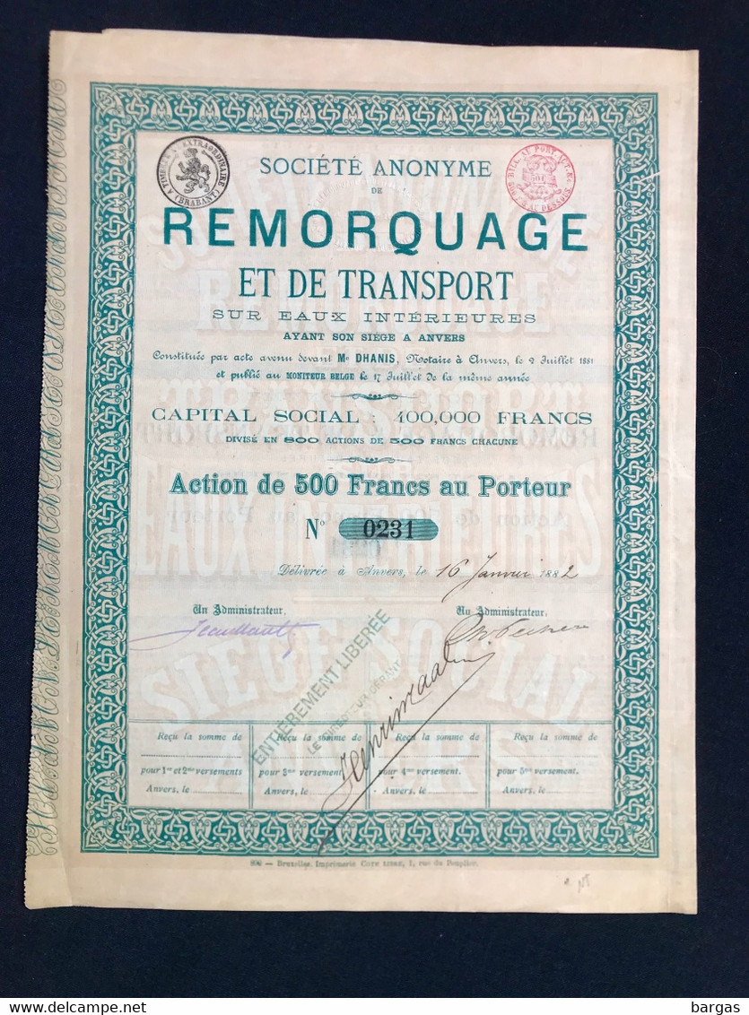 SA De Remorquage Et De Transport Sur Eaux Intérieures Anvers - Navigation