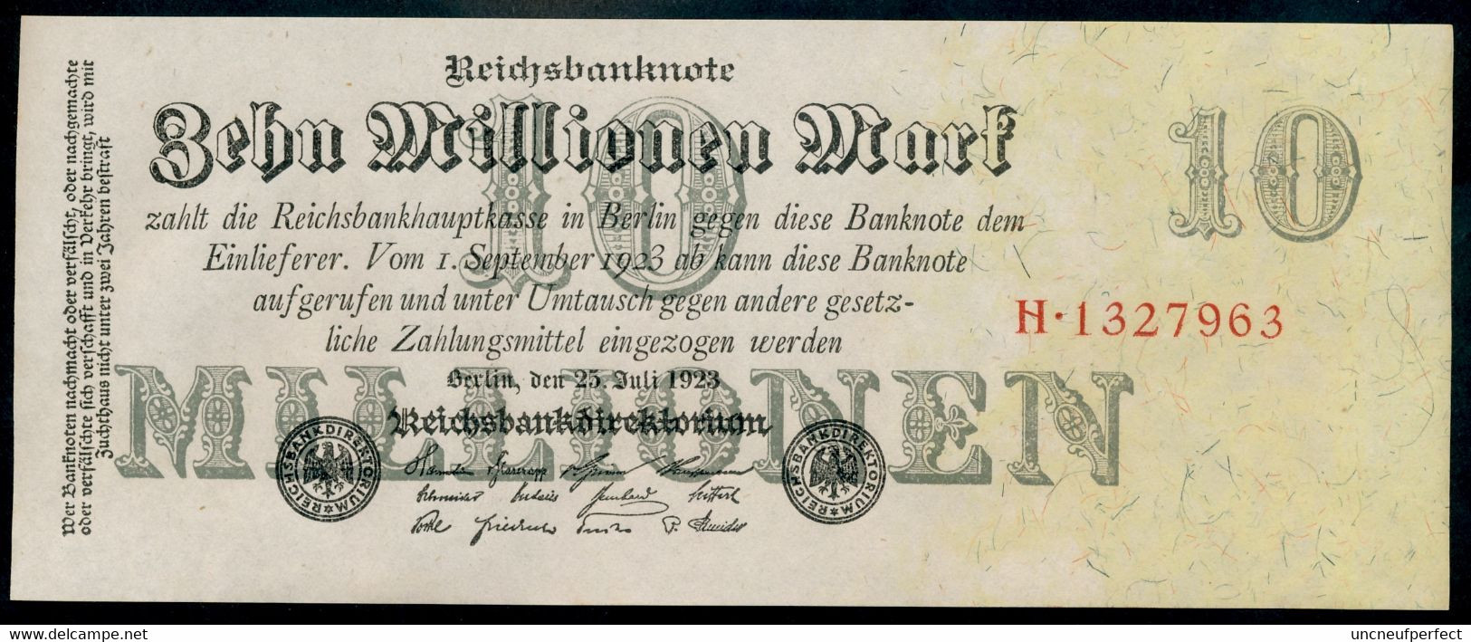 P96 Ro95 DEU-107  10 Million Mark 1923 UNC / NEUF - 10 Miljoen Mark