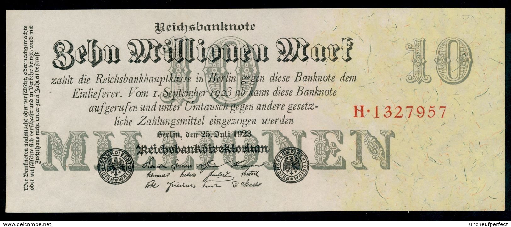 P96 Ro95 DEU-107  10 Million Mark 1923 UNC / NEUF - 10 Mio. Mark