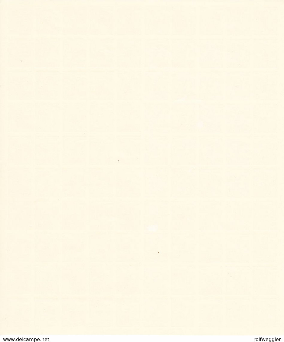 Um 1920 Probedruck 2 Originalbogen Zu 100 Marken, Gelborange. Rütlischwur. Der Firma Benziger, Einsiedeln. 25 Rp Und - Sonstige & Ohne Zuordnung