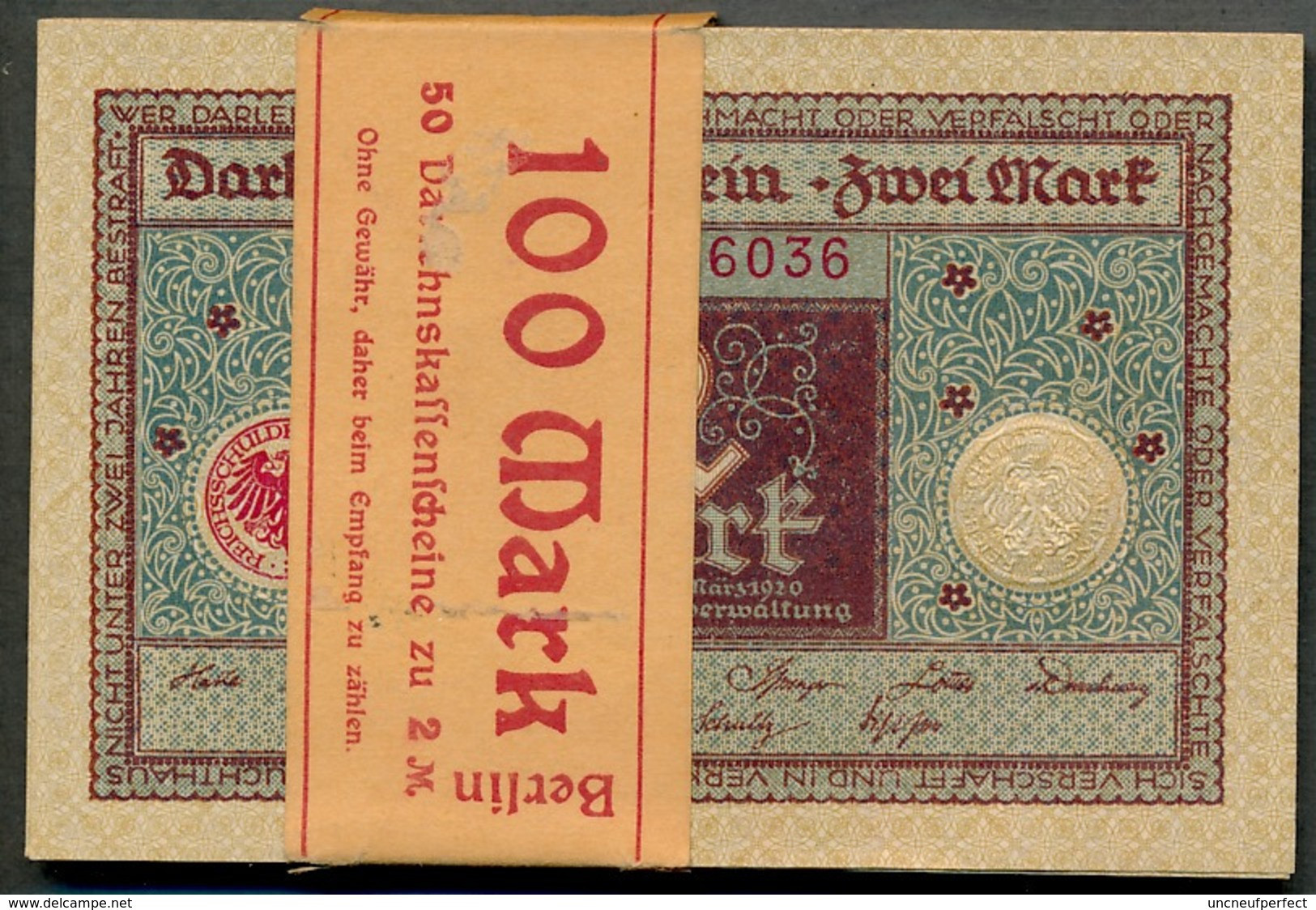 Pick 60 Ro 65 DEU-190   2 Mark 1920  UNC ! - 2 Mark