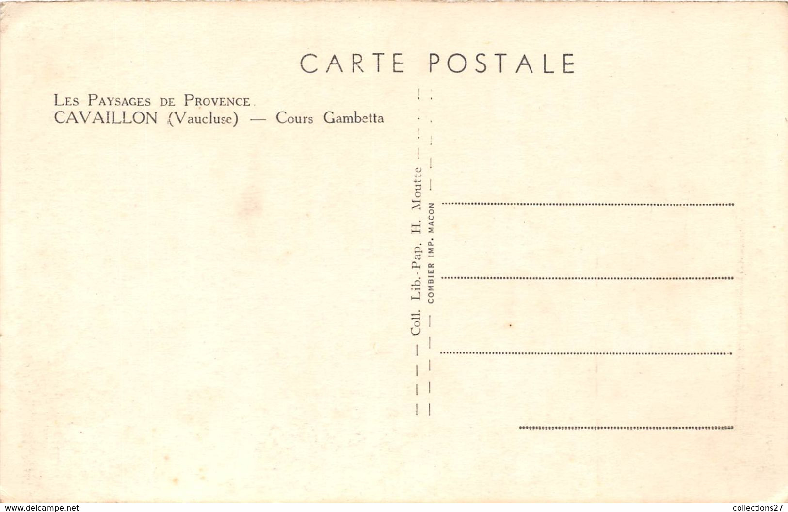 84-CAVAILLON- COURS GAMBETTA - Cavaillon