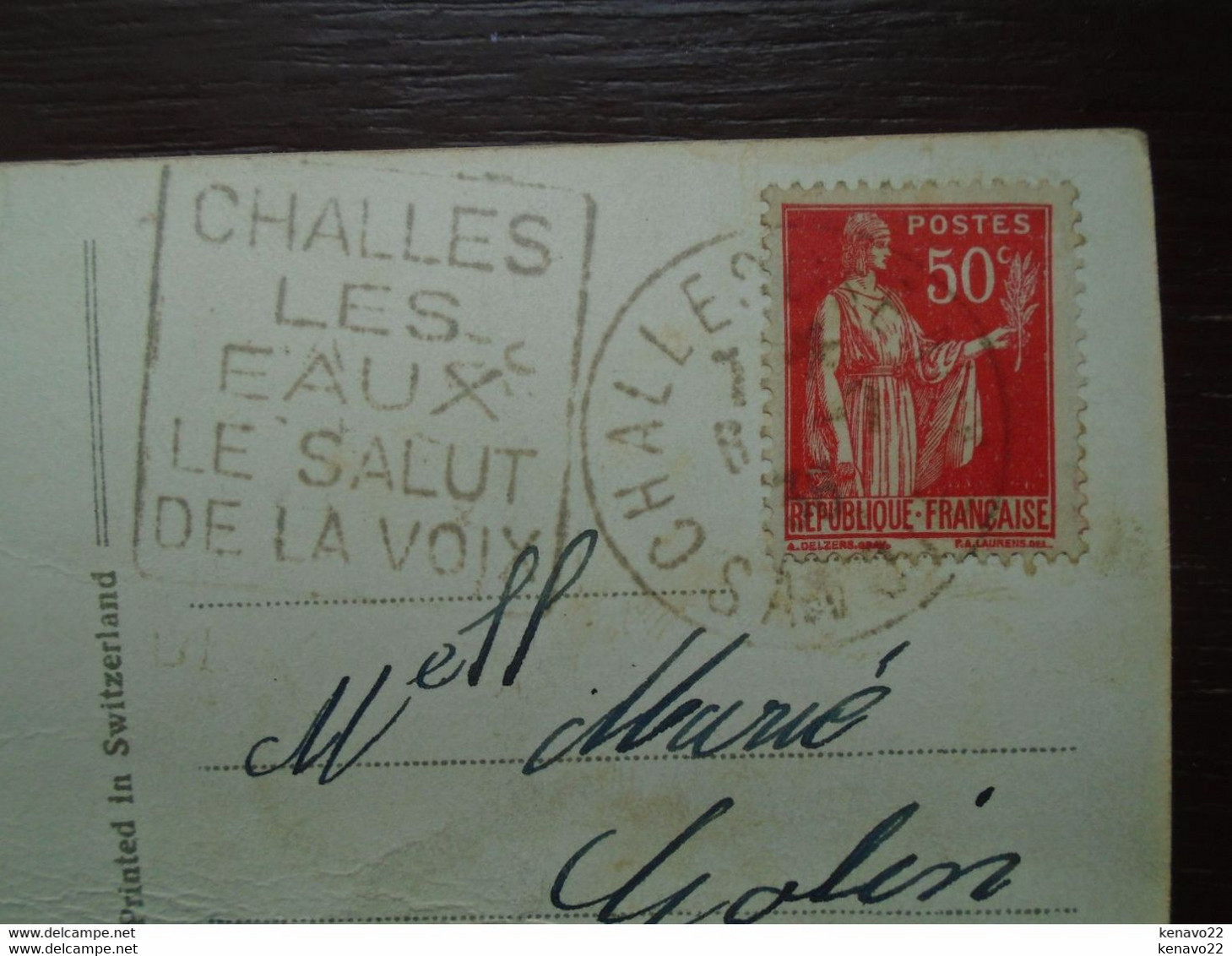 Carte Assez Rare , Suisse , Les Haudères Village Avec Les Riddes "" Timbre Français 1936 "" - Riddes