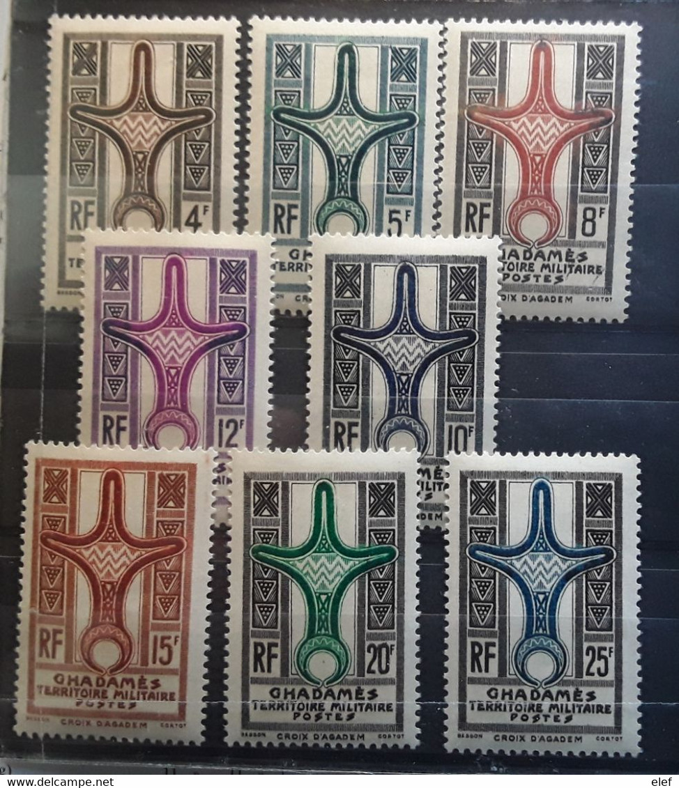 GHADAMES , 1949 , Territoire Militaire,  Série Complète Yvert 1 / 8 , Neuve ** MNH TTB - Unused Stamps