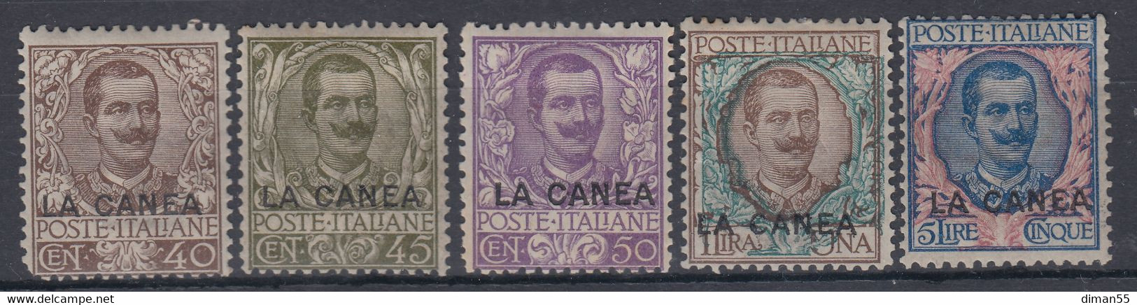 ITALIA - LA CANEA (Creta) - Sassone N. 3-13 - Cat. 1750 Euro - Linguellati MH* Serie Completa - La Canea