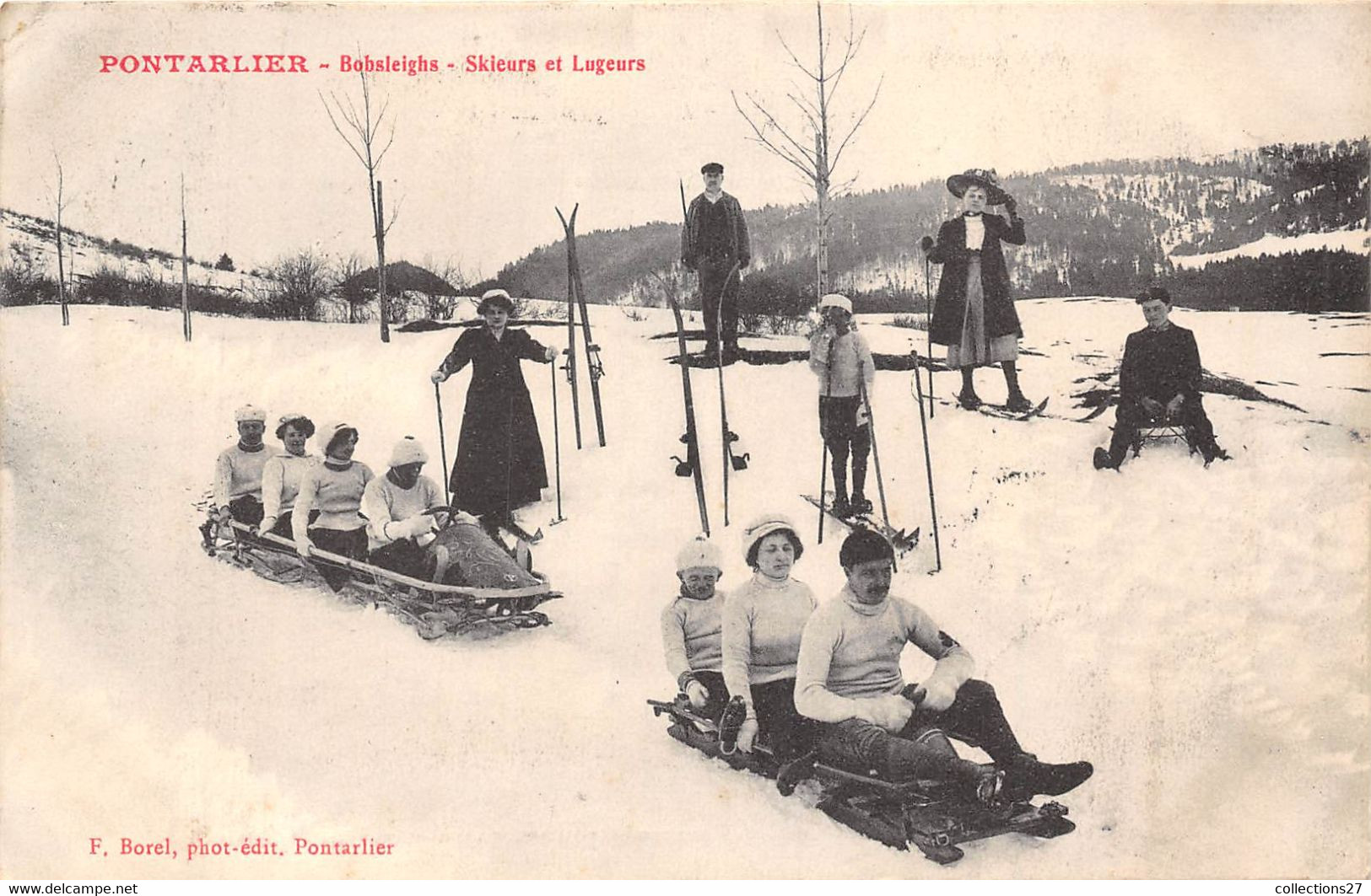 25-PONTARLIER-BOBSLEIGHS, SKIEURS ET LUGEURS - Pontarlier