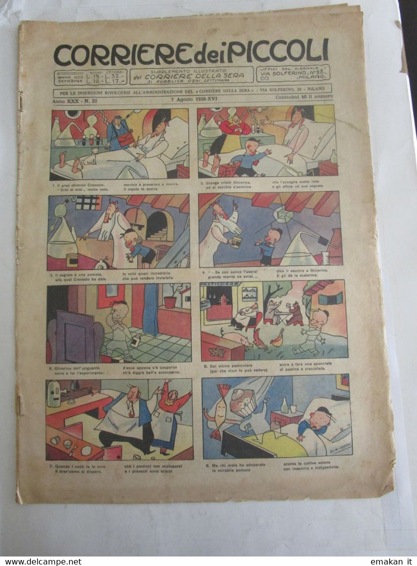 # CORRIERE DEI PICCOLI N 32 - 1938 - DISCRETO - Corriere Dei Piccoli