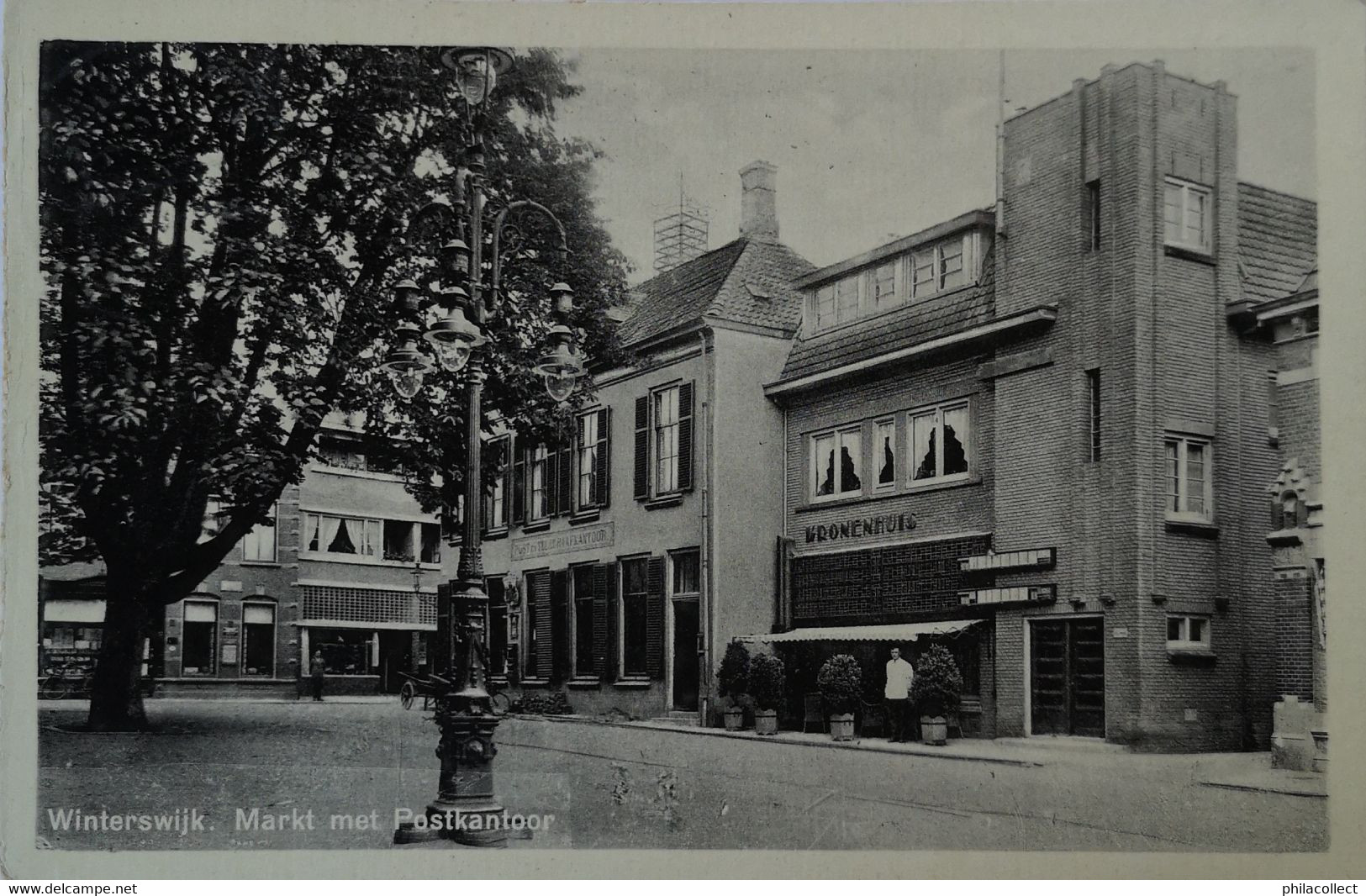 Winterswijk (Gld.) Markt Met Postkantoor 1935 - Winterswijk
