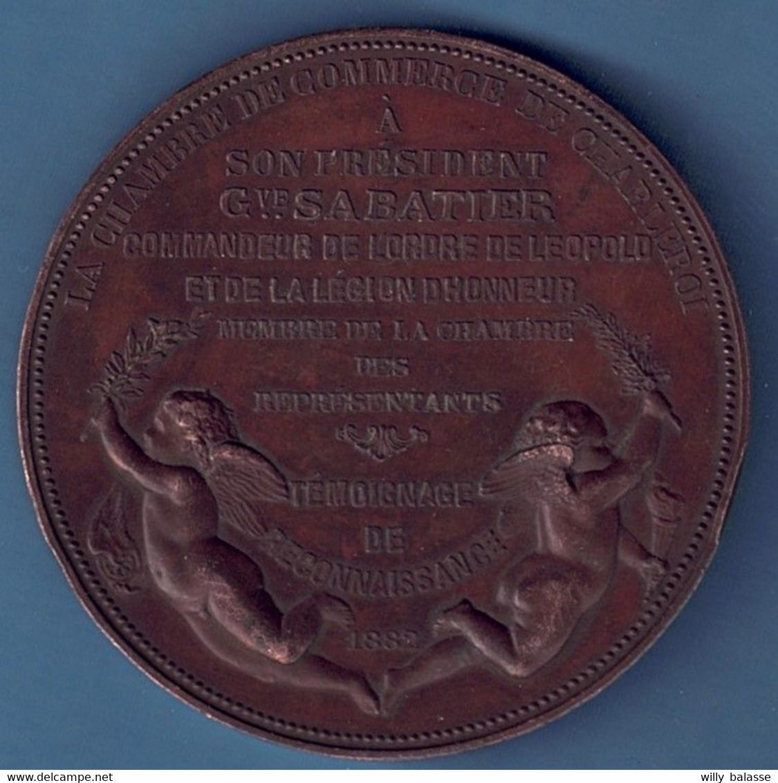 Médaille G Sabatier Chambre Des Représentants Témoignage De Reconnaissance / Légion D'honneur ... 1882 / Charles Wiener - Unternehmen