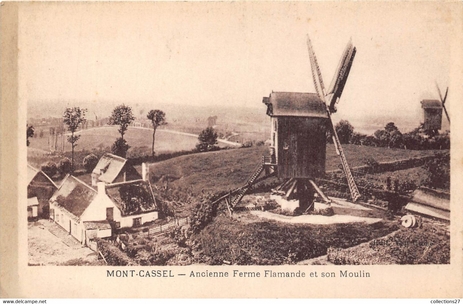 59-MONT-CASSEL- ANCIENNE FERME FLAMANDE ET SON MOULIN - Cassel