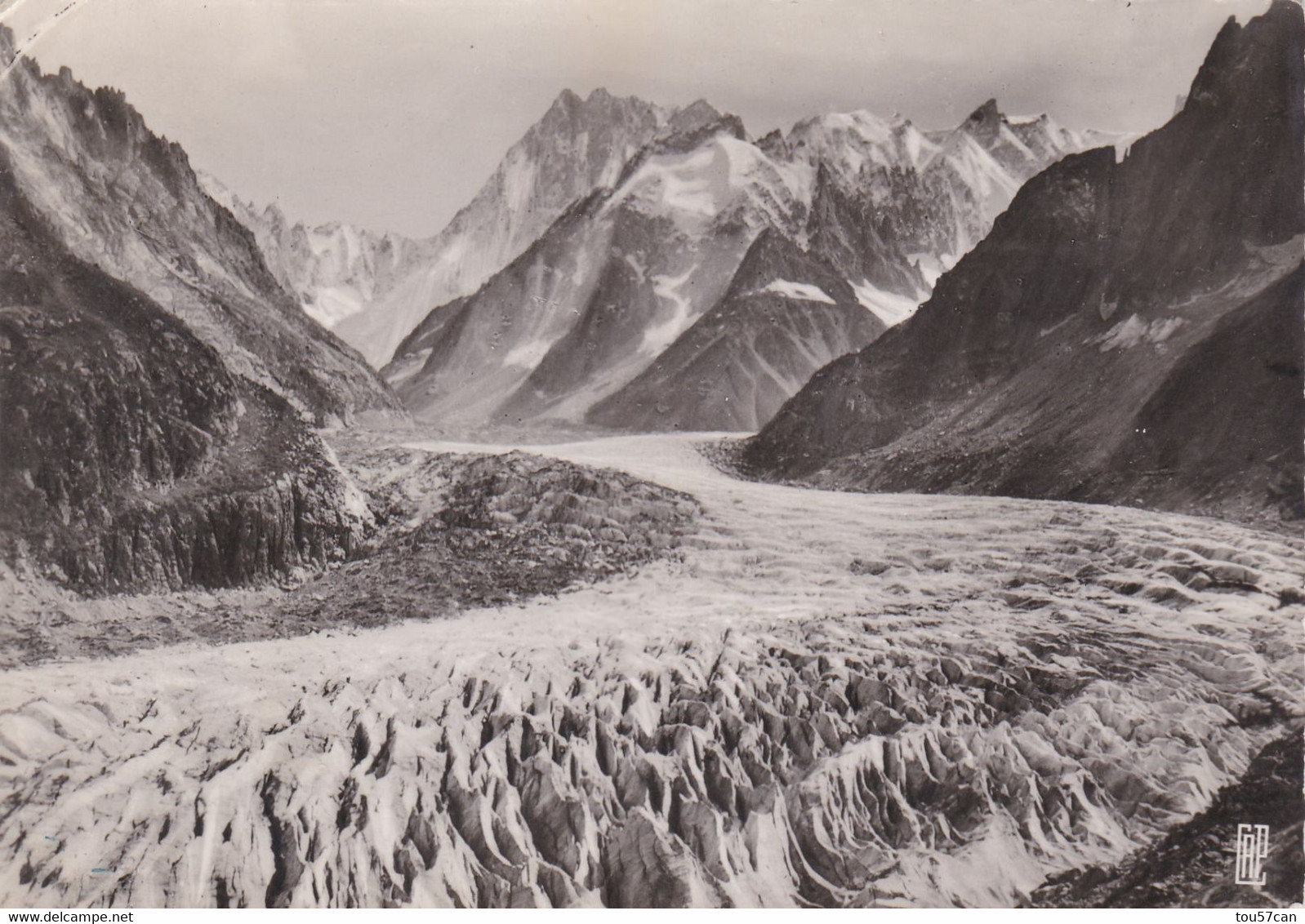 CHAMONIX - MONT-BLANC - HAUTE-SAVOIE - (74) - CPSM DENTELEE DE 1949 - LA MER DE GLACE EN 1949.... - Chamonix-Mont-Blanc