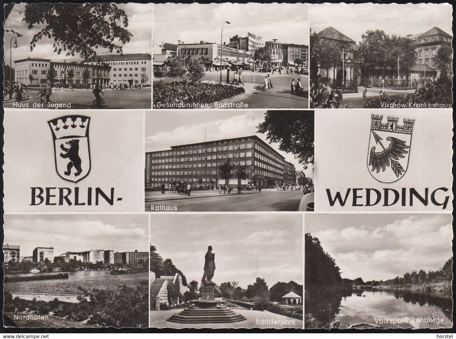 D-13357 Berlin - Wedding - Badstraße - Haus Der Jugend - Nordhafen - Lastkahn - Rathaus - Nice Stamp - Wedding