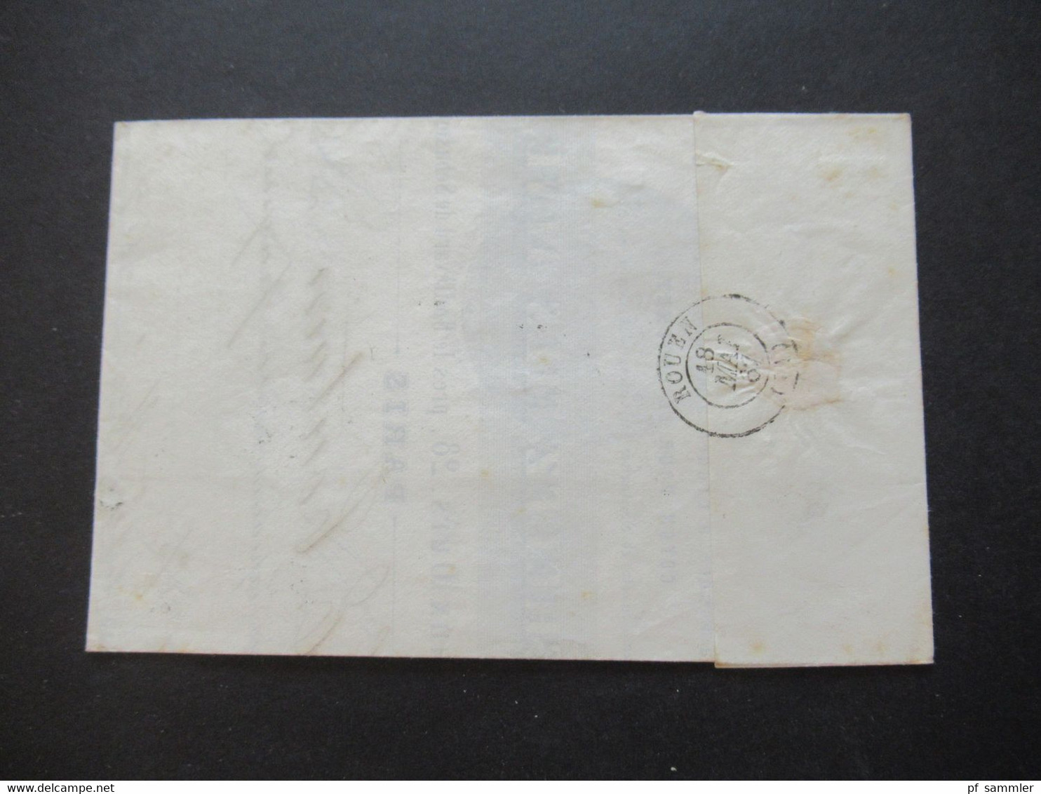 1867 Napoleon III. Nr.21 EF Gedruckter Brief / Dekorative Rechnung Cotons Fils D'Irlande Michelez Fils Aine Sternstempel - 1862 Napoleon III