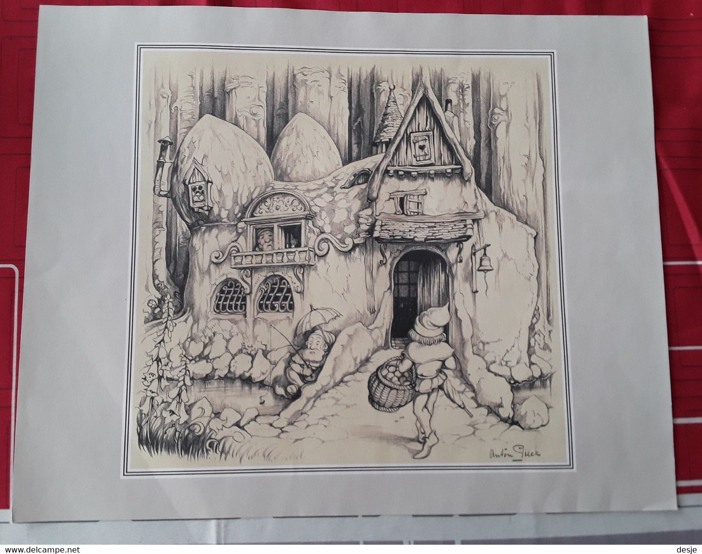 Tekening Van Anton Pieck(1895-1987) - Dessins