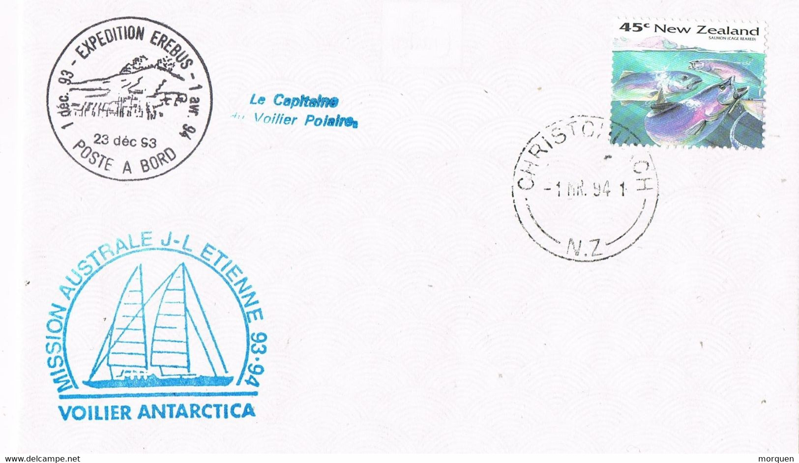 44033. Carta CHRISTCHURCH (New Zealand) 1989. ANTARTIC Expedition Nederland. Terra Nova Bay. Helicopter - Covers & Documents