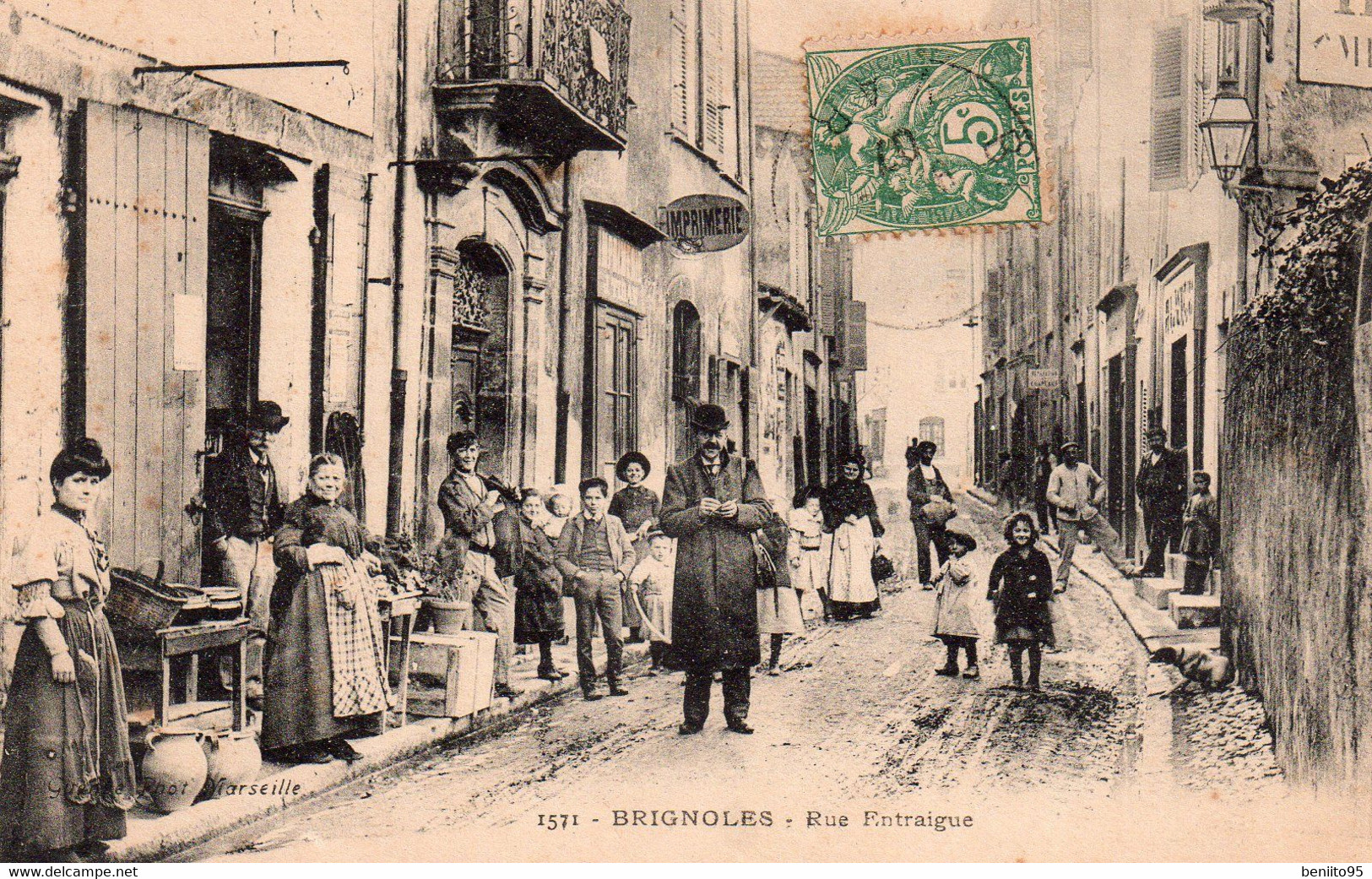 CPA De BRIGNOLLES - Rue Entraigue. - Brignoles