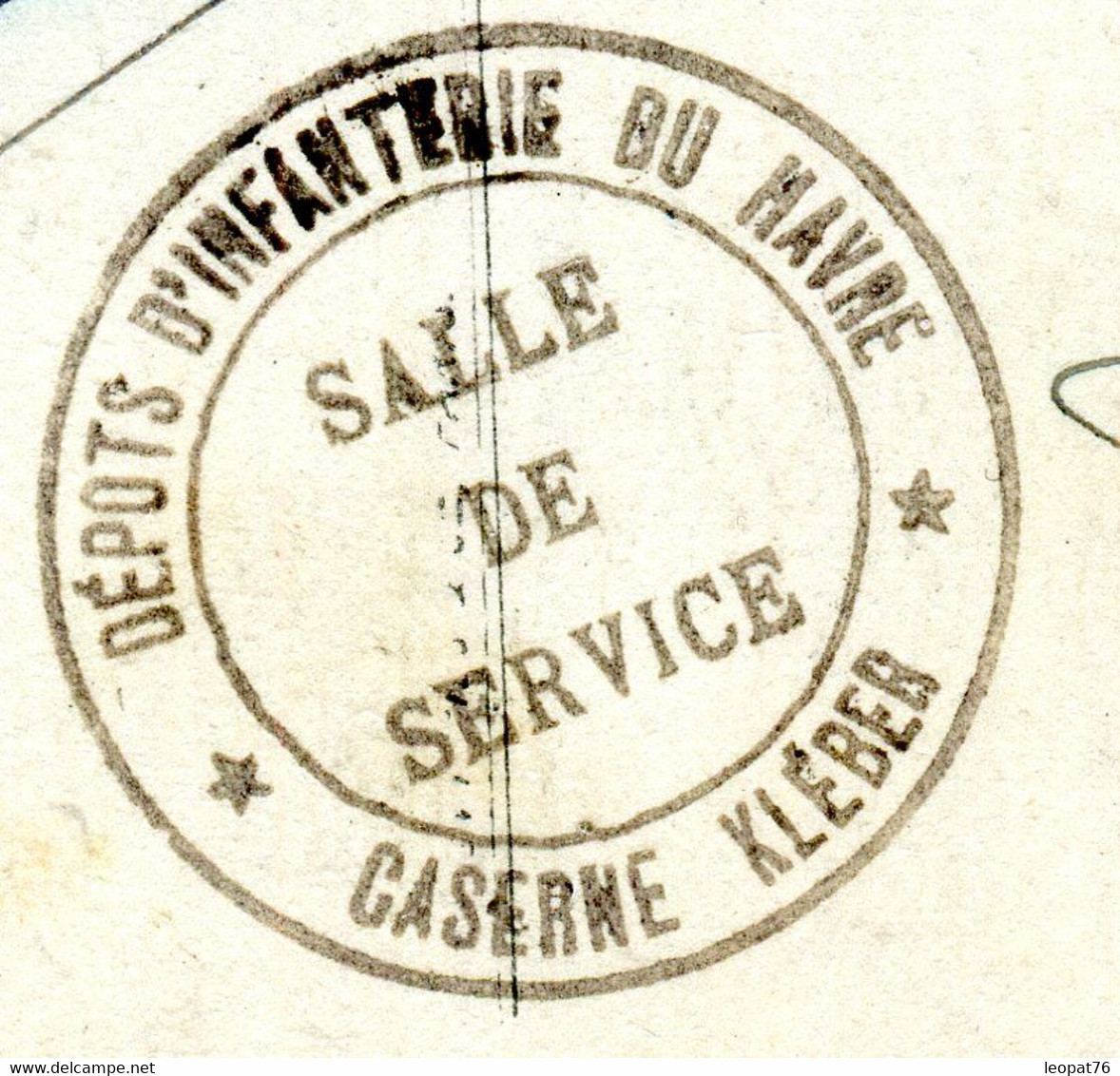 Cachet De La Caserne Kléber Du Havre Sur Carte Postale Pour Paris - Réf M 53 - 1. Weltkrieg 1914-1918