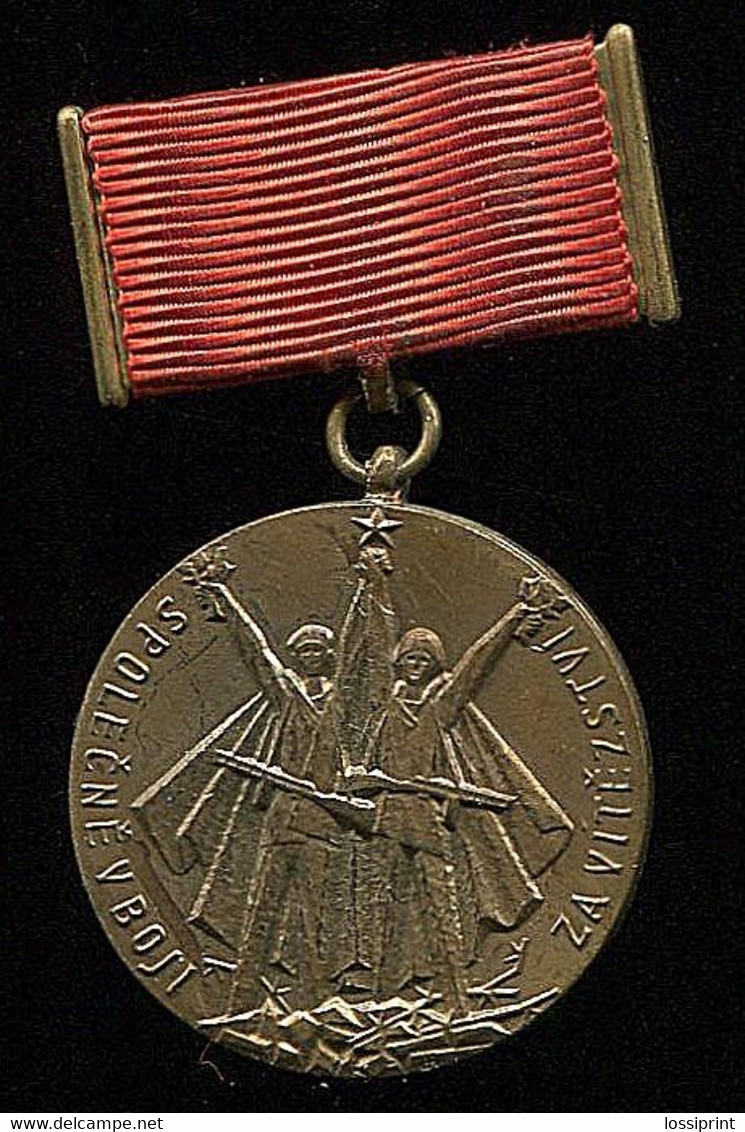 Czechslovakia Medal Spolecne V Boji Za Vitezstvi, 1974 - Andere & Zonder Classificatie