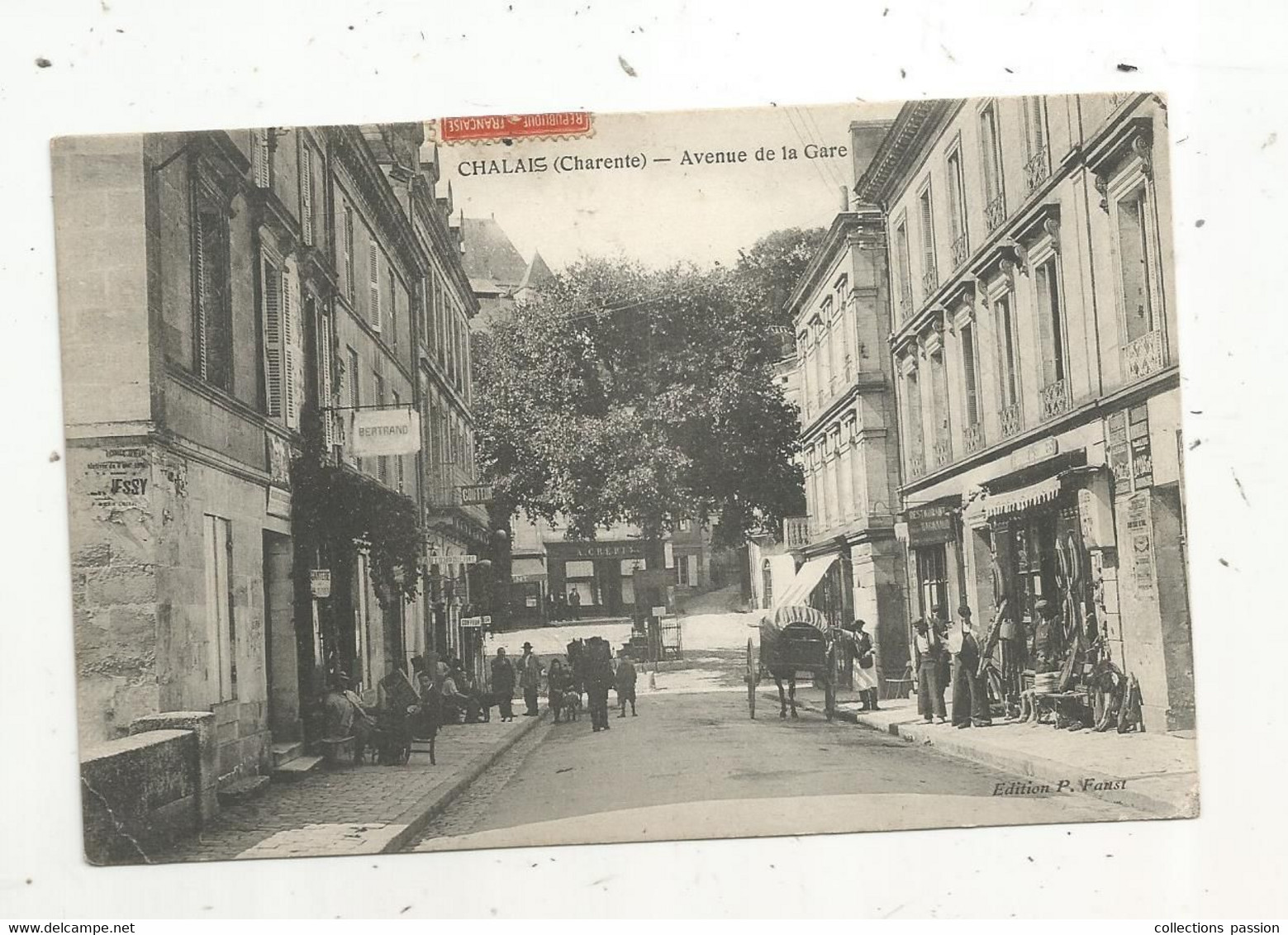 JC, Cp , 16, CHALAIS, Avenue De La Gare , Voyagée 1912 - Other & Unclassified