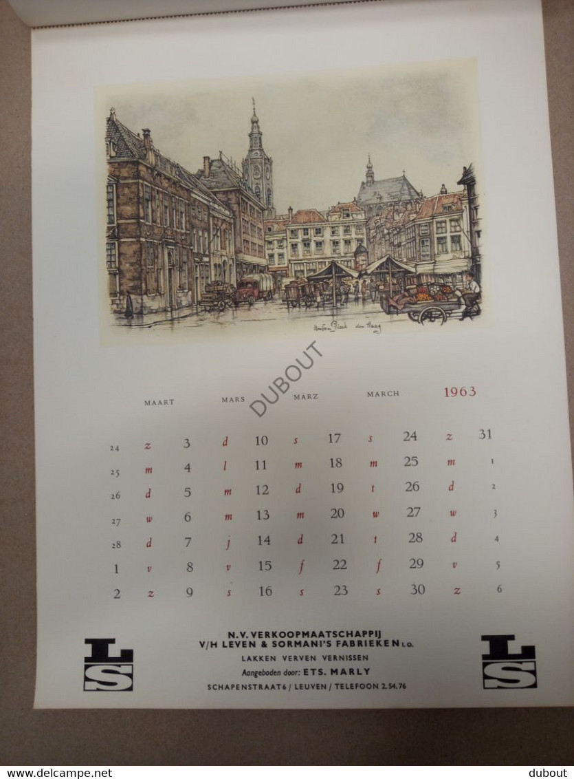 Leuven - Kalender 1963 Verkoopmaatschappij Leven & Sormani's Fabrieken - Anton Pieck (P288) - Grand Format : 1961-70