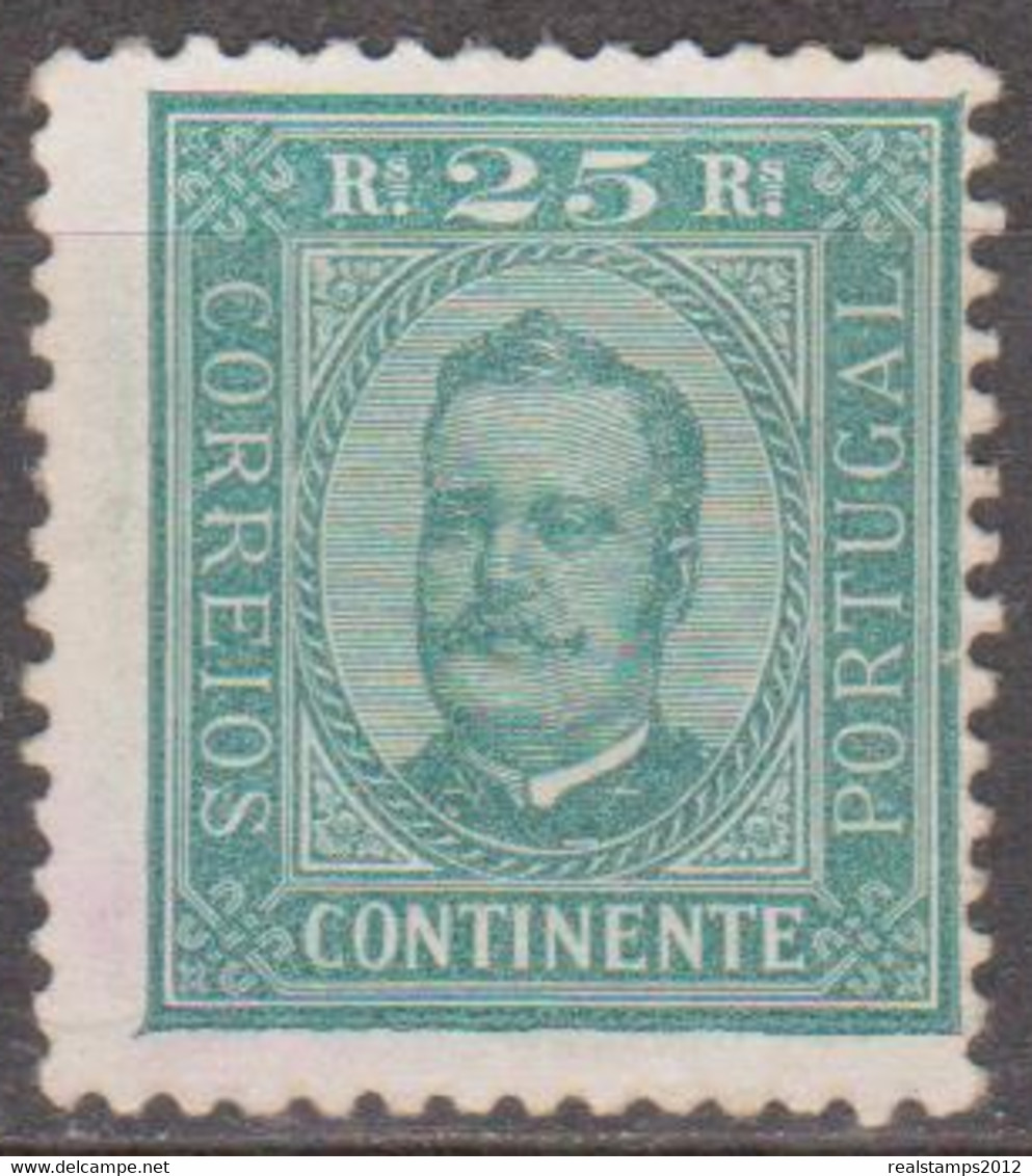 PORTUGAL - 1892-1893,  D. Carlos I.   25 R.   P. Porcelana  D. 11 3/4 X 12    (*) MNG   MUNDIFIL  Nº 70 - Unused Stamps