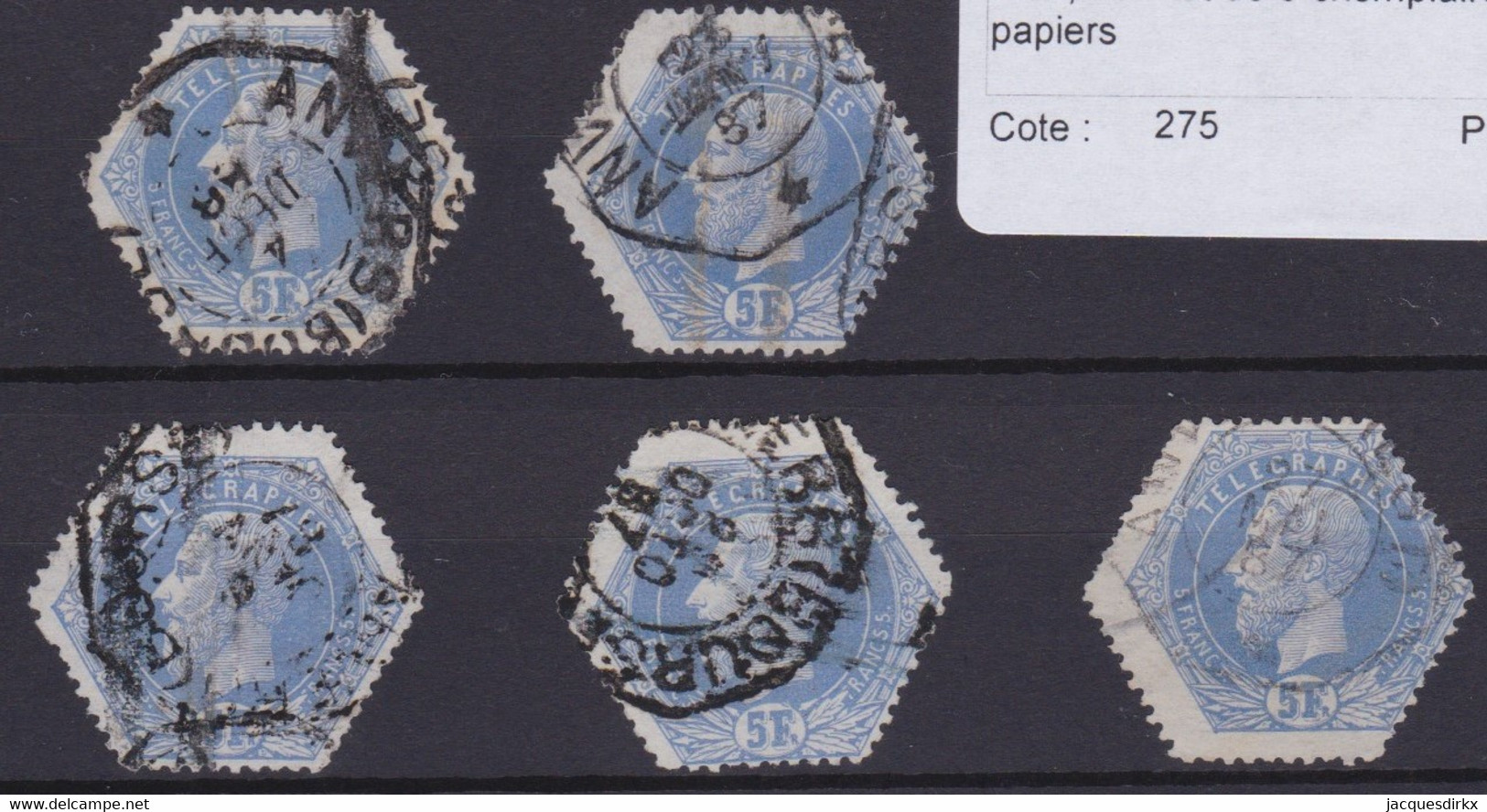 Belgie  .   OBP    .    TG 7  5x       .   O    .   Gebruikt        .   /   . Oblitéré - Timbres Télégraphes [TG]