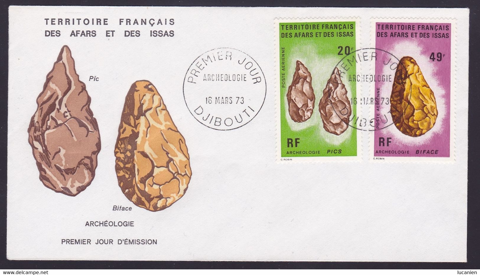 Territoire Afars & Issas 1973 Timbres PA N° 83 & 84 - Oblitérés 1er Jour - Brieven En Documenten