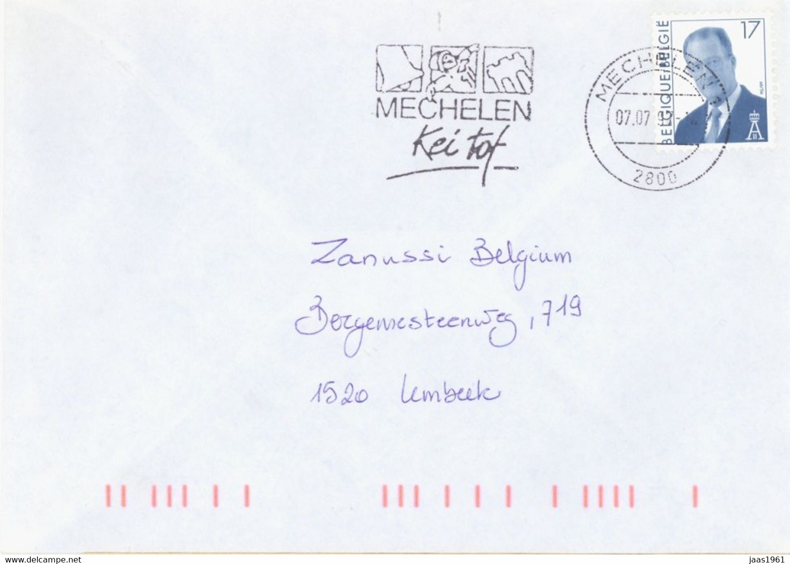 BELGIUM. POSTMARK MECHELEN. 1987 - Otros & Sin Clasificación