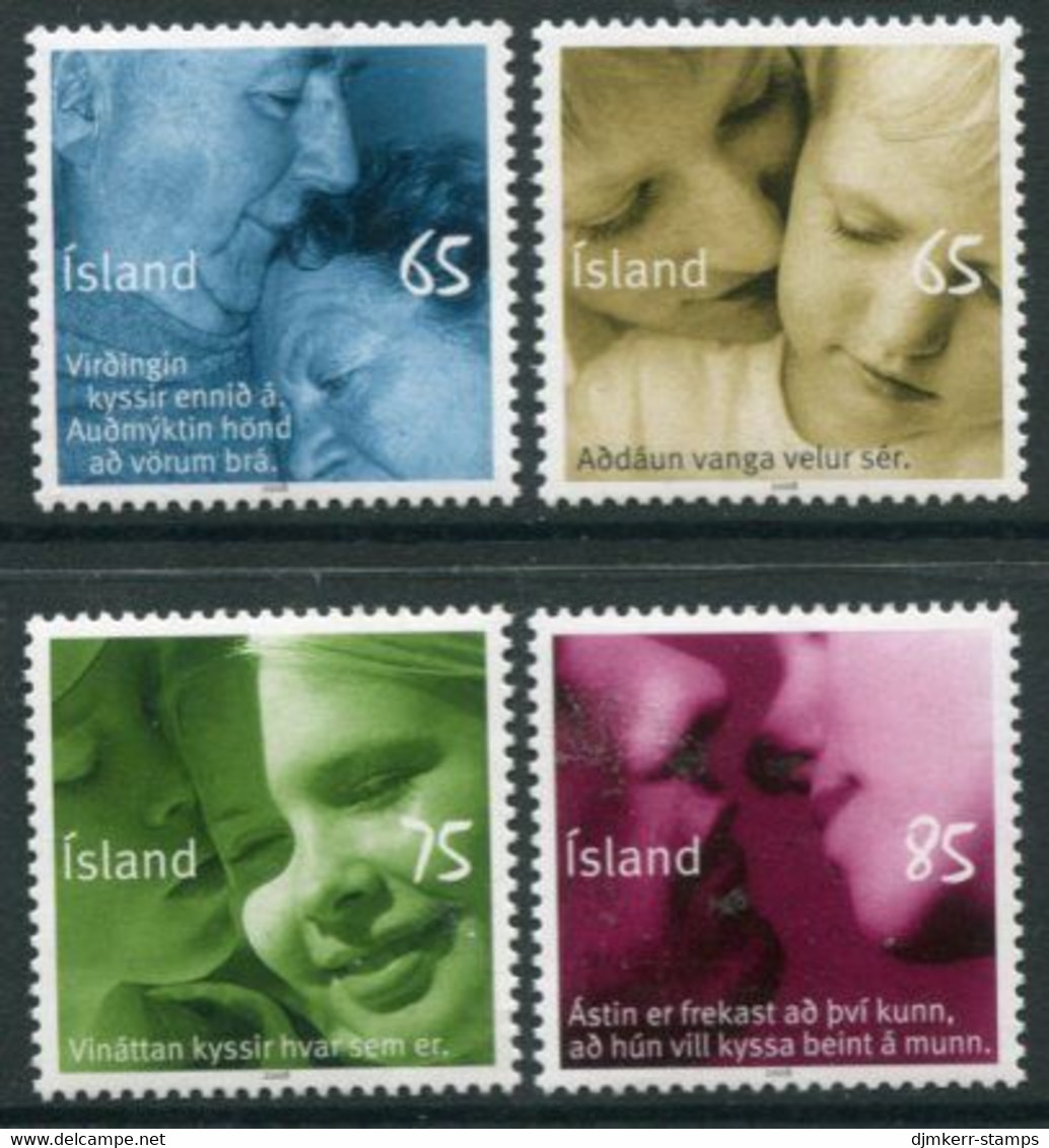 ICELAND  2008 Greetings Stamps MNH / **.  Michel 1187-90 - Ungebraucht