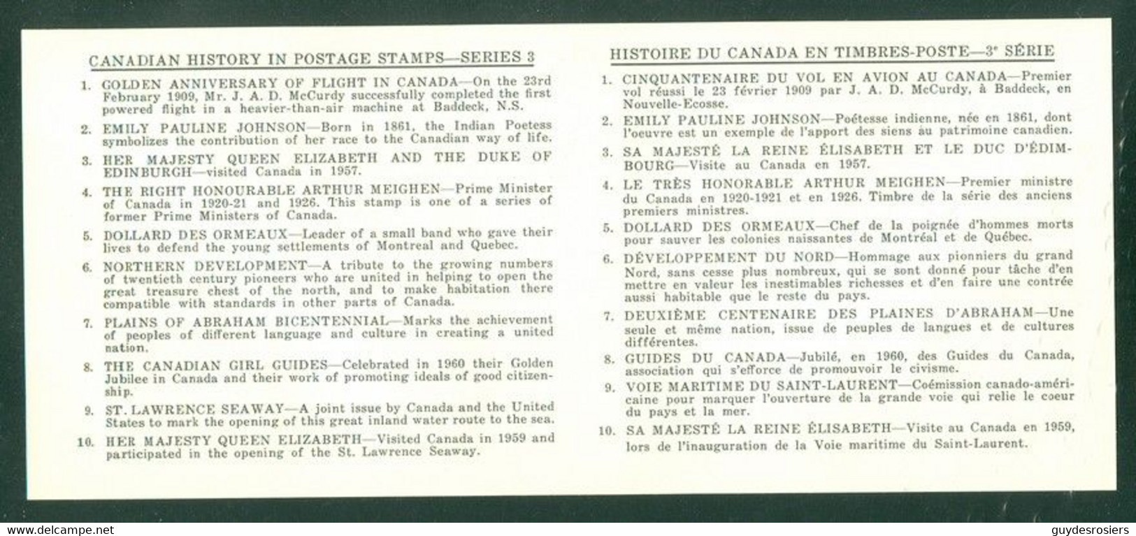 Histoire Du Canada En Timbres-poste / Canadian History In Postage Stamps (7552-B) - Covers & Documents