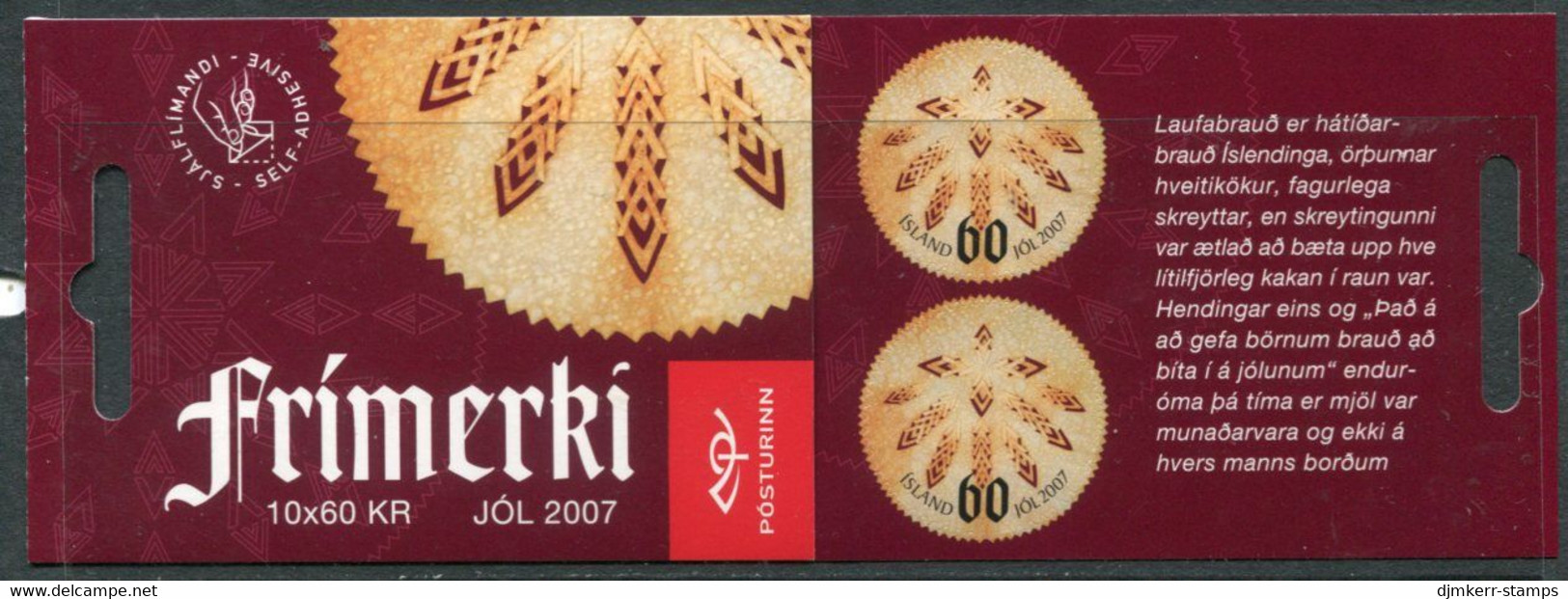 ICELAND  2007 Christmas Booklet MNH / **.  Michel 1184 MH - Cuadernillos