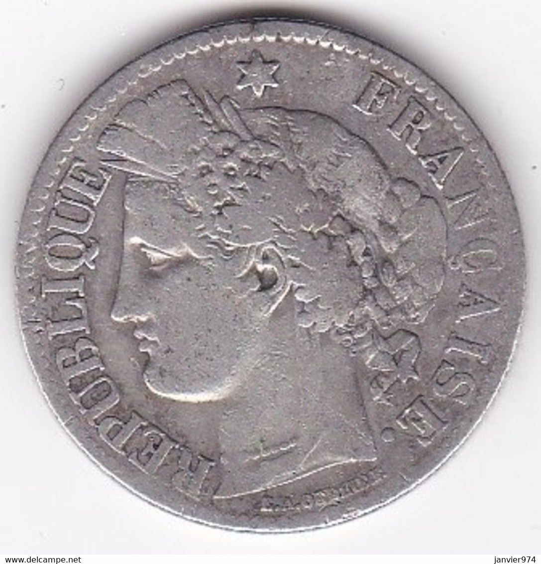 2 Francs Cérès 1871 A Paris , Grand A , En Argent - 1870-1871 Gouvernement De La Défense Nationale