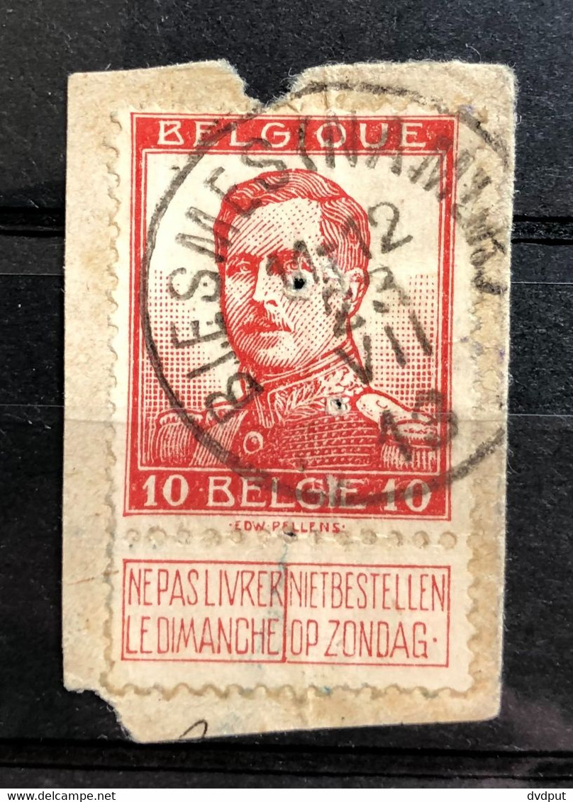 België, 1912, Nr. 118, Gestempeld BIESMES (NAMUR) - Zie Opmerkingen - 1912 Pellens