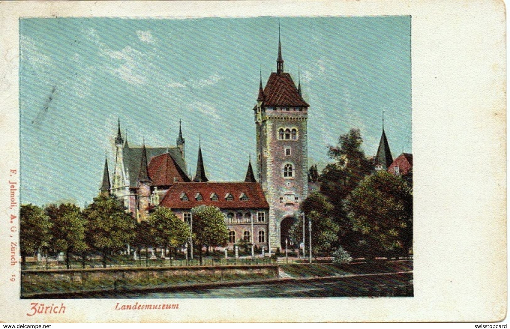 2 Stk. LITHO Gruss Aus ZÜRICH Das Schweiz. Landesmuseum Gel. 1900 & 1911 Stempel Hinwil - Hinwil
