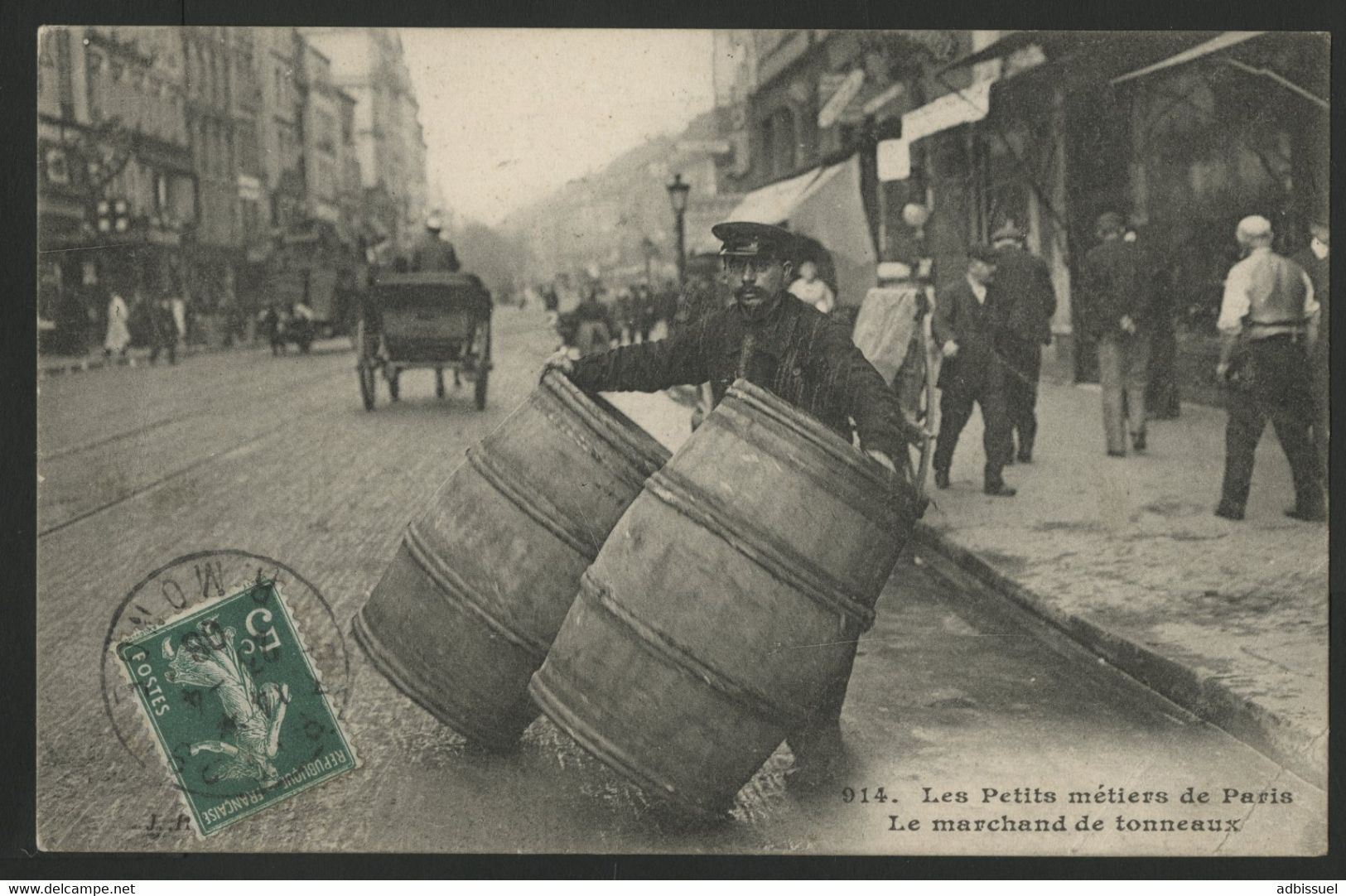 Les Petits Métiers De Paris. Le Marchand De Tonneaux. J. H. 914 (voir Description) - Petits Métiers à Paris