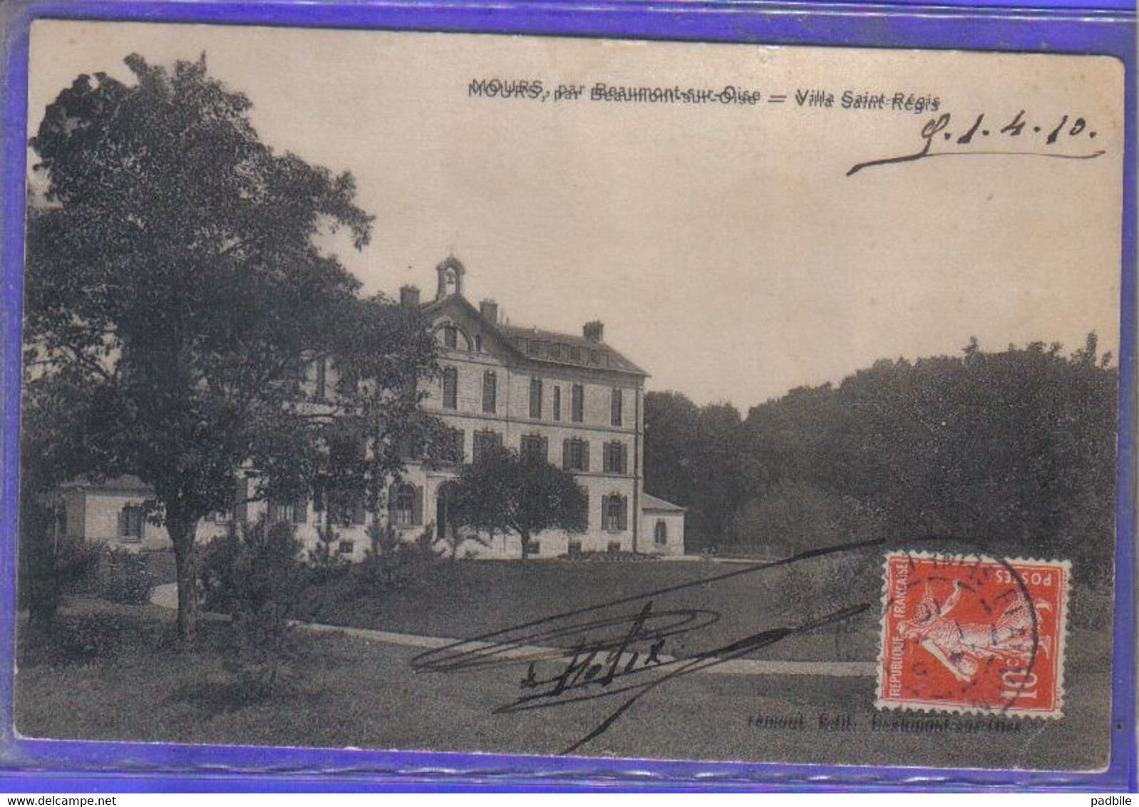Carte Postale 95. Mours  Villa Saint-Régis  Près De Beaumont-sur-Oise Très Beau Plan - Mours