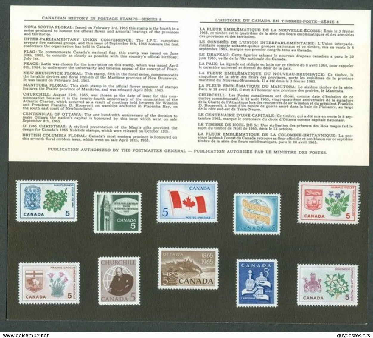 Histoire Du Canada En Timbres-poste / Canadian History In Postage Stamps; + Enveloppe; Année / Year 1966 (7555-A) - Cartas & Documentos