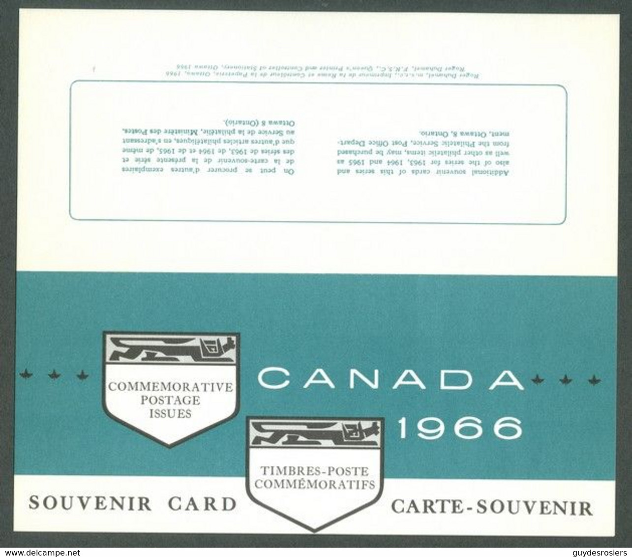 Histoire Du Canada En Timbres-poste / Canadian History In Postage Stamps; + Enveloppe; Année / Year 1966 (7555-A) - Storia Postale