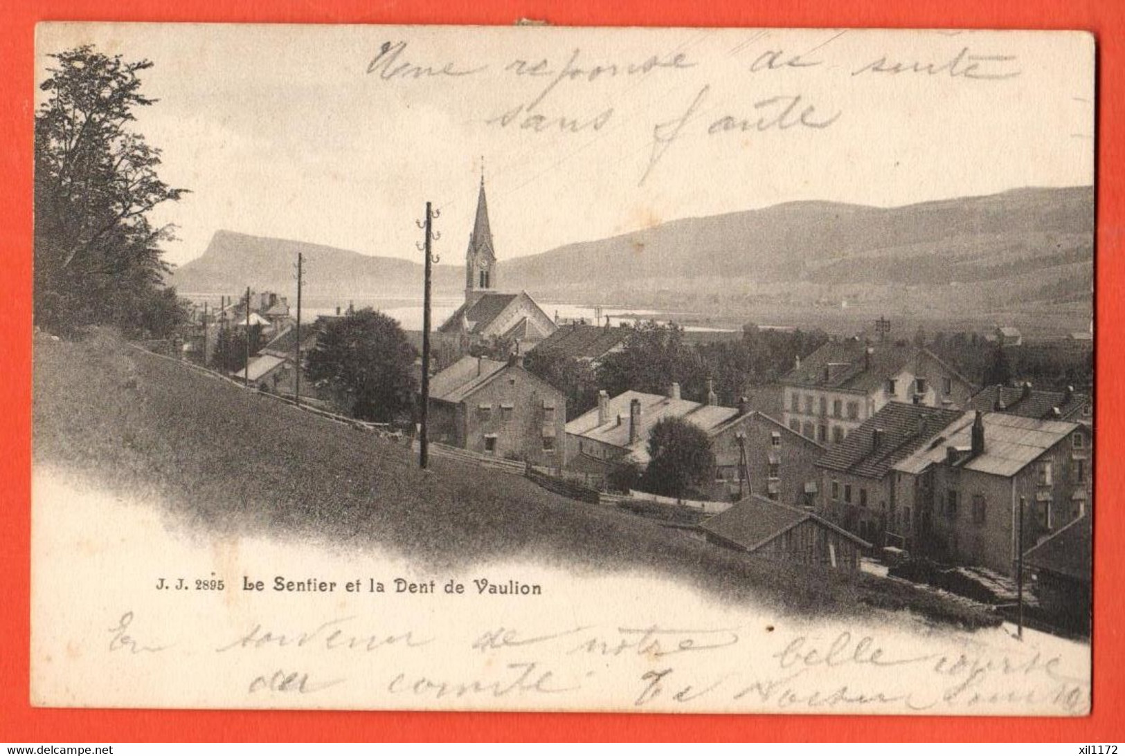 EAX-24 Val De Joux  Le Sentier Et La Dent De Vaulion  Jullien 2895  Dos Simple Circulé 1904 - Vaulion