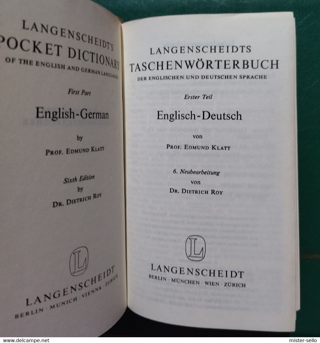 DICCIONARIO ENGLISCH-DEUTSCH LANGENSCHEIDTS TASCHENEÖRTETBUCH. - Dictionnaires