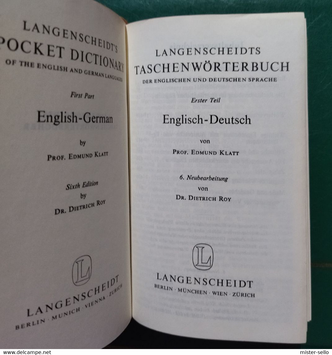 DICCIONARIO ENGLISCH-DEUTSCH LANGENSCHEIDTS TASCHENEÖRTETBUCH. - Dizionari