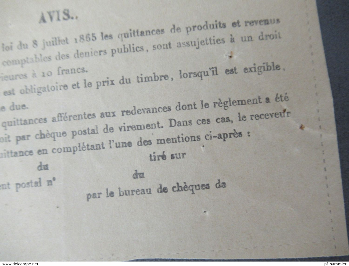 Frankreich 1930 Fiskalmarken / Steuermarken / Revenue / Timbre Fiscal 1 Franc Auf Avis Baron Brincard Social Philately - Altri & Non Classificati