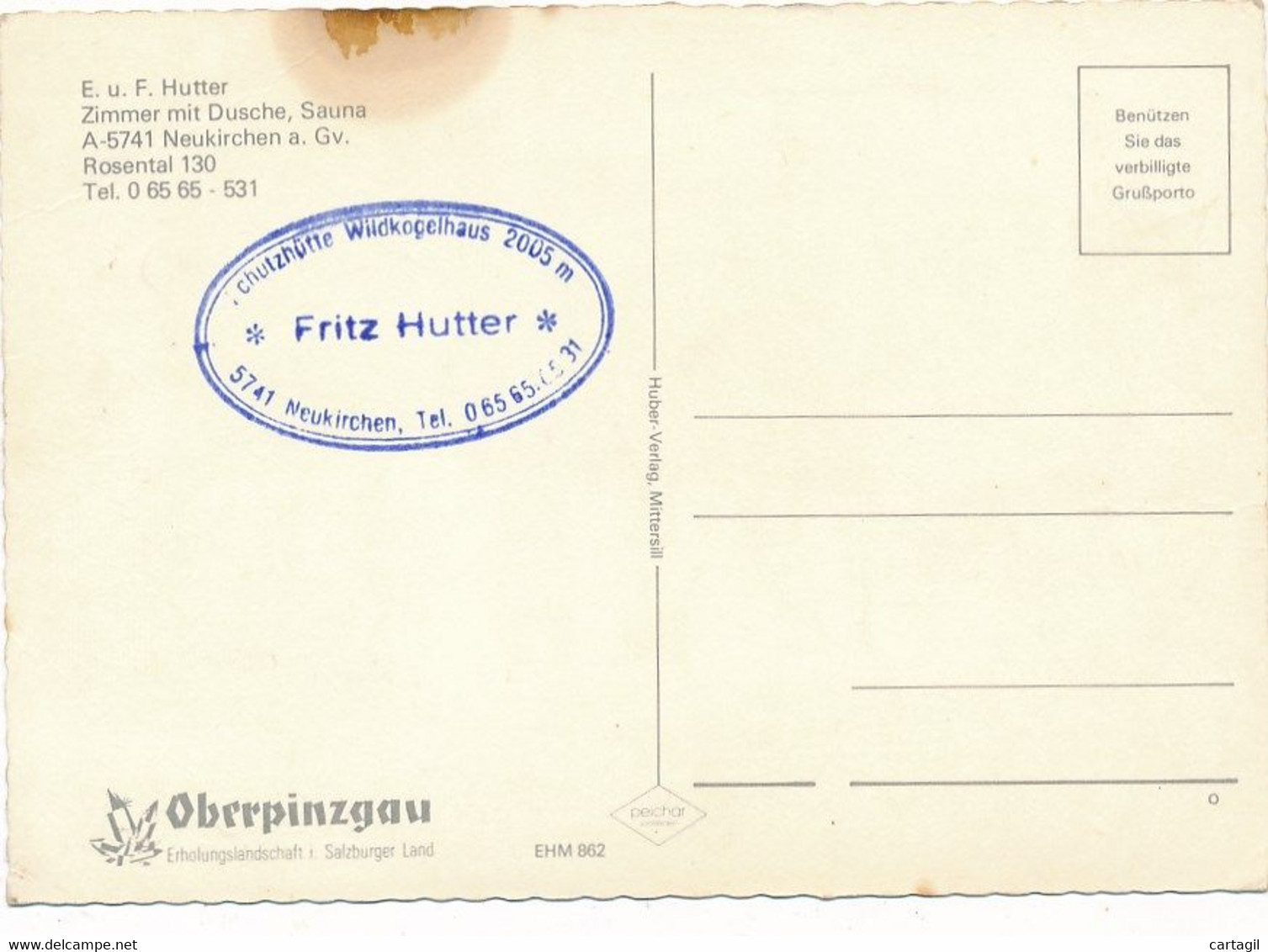 CPM GF 28814-Autriche ( Osterreich- Salzburg)  Rosental B. Neunkirchen--Schutzhüttte Hutter ( Stempel) -Envoi Gratuit - Neukirchen Am Grossvenediger