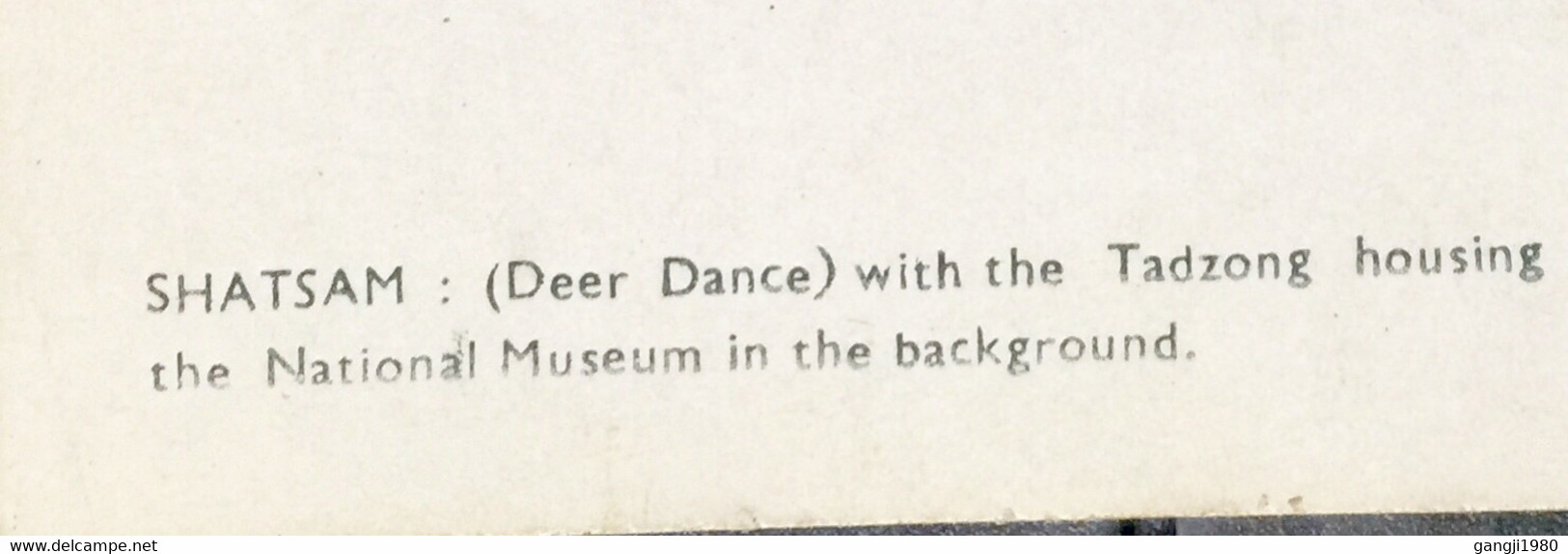 BHUTAN,DEER DANCE,NATIONAL MUSEUM IN THE BACK ROUND - Bhoutan