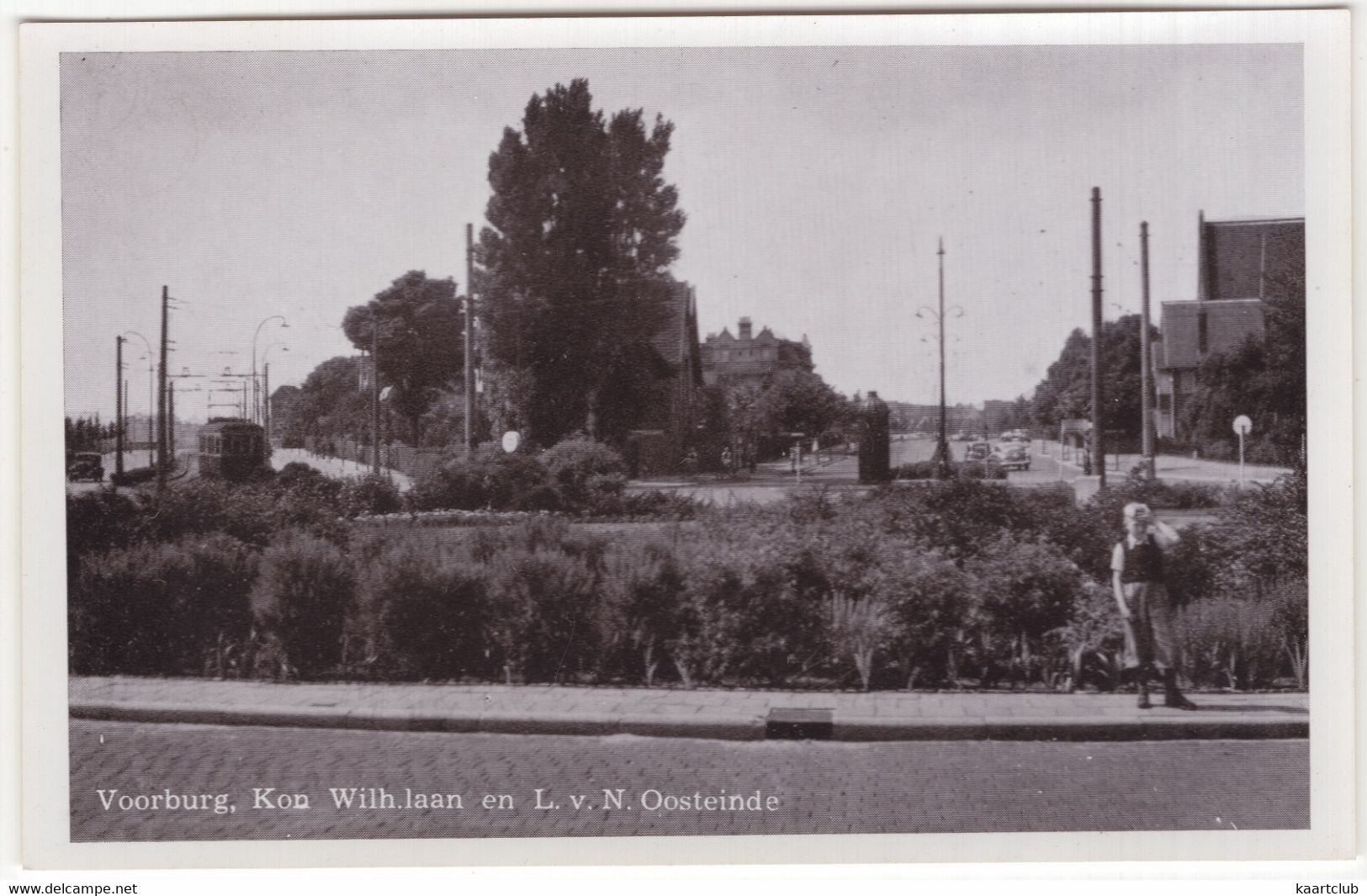 Voorburg, Kon. Wilh.laan En L. V. N. Oosteinde - (Zuid-Holland, Nederland) - No. 721 - Tram, Jongen - Voorburg