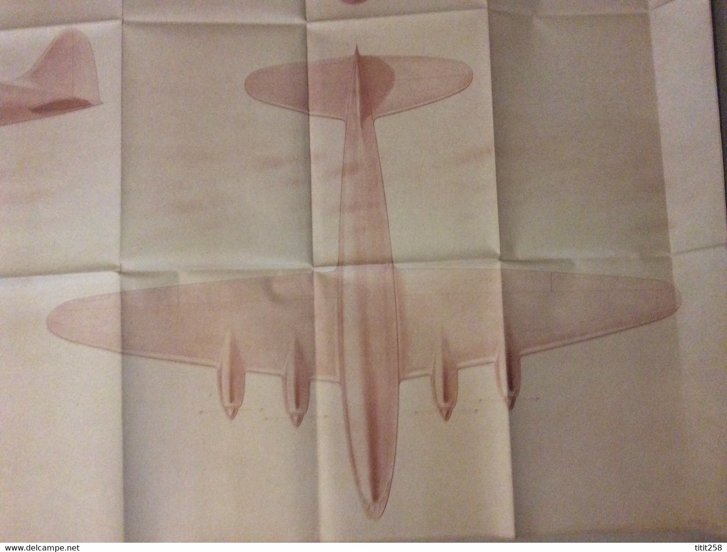 Superbe Grand Plan Aviation De Coupe Industrielle Technique Avion SNCASO SO 70 T 1941 Bois Colombes 92 - Otros Planes