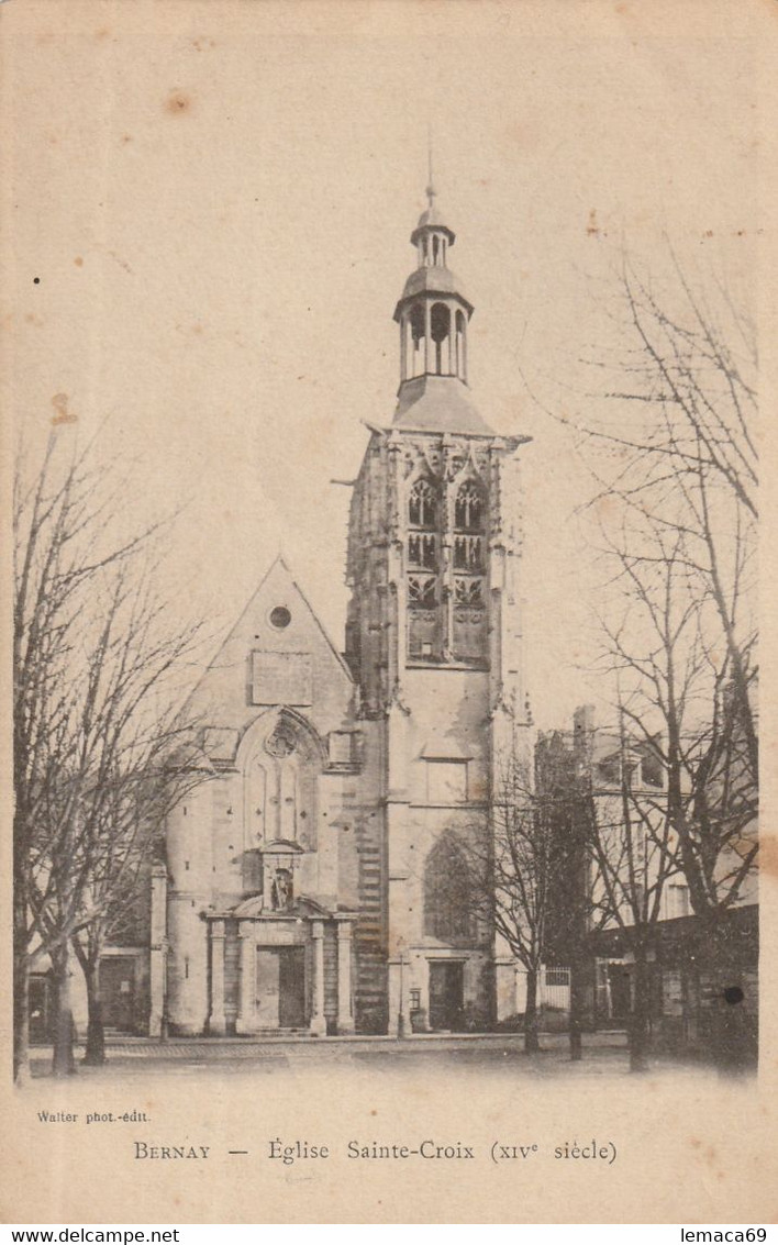 Cpa Bernay Eglise Sainte-croix (xlve Siècle) - Bernay